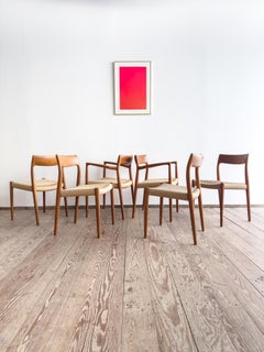 Mid-Century Teak Dining Chairs #57&77 by Niels O. Møller, J. L. Moller, Set of 6