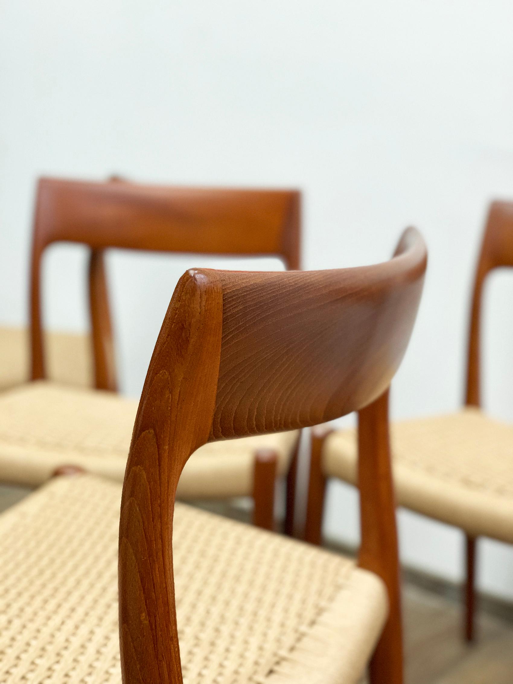 Midcentury Teak Dining Chairs #77 by Niels O. Møller for J. L. Moller, Set of 8 6