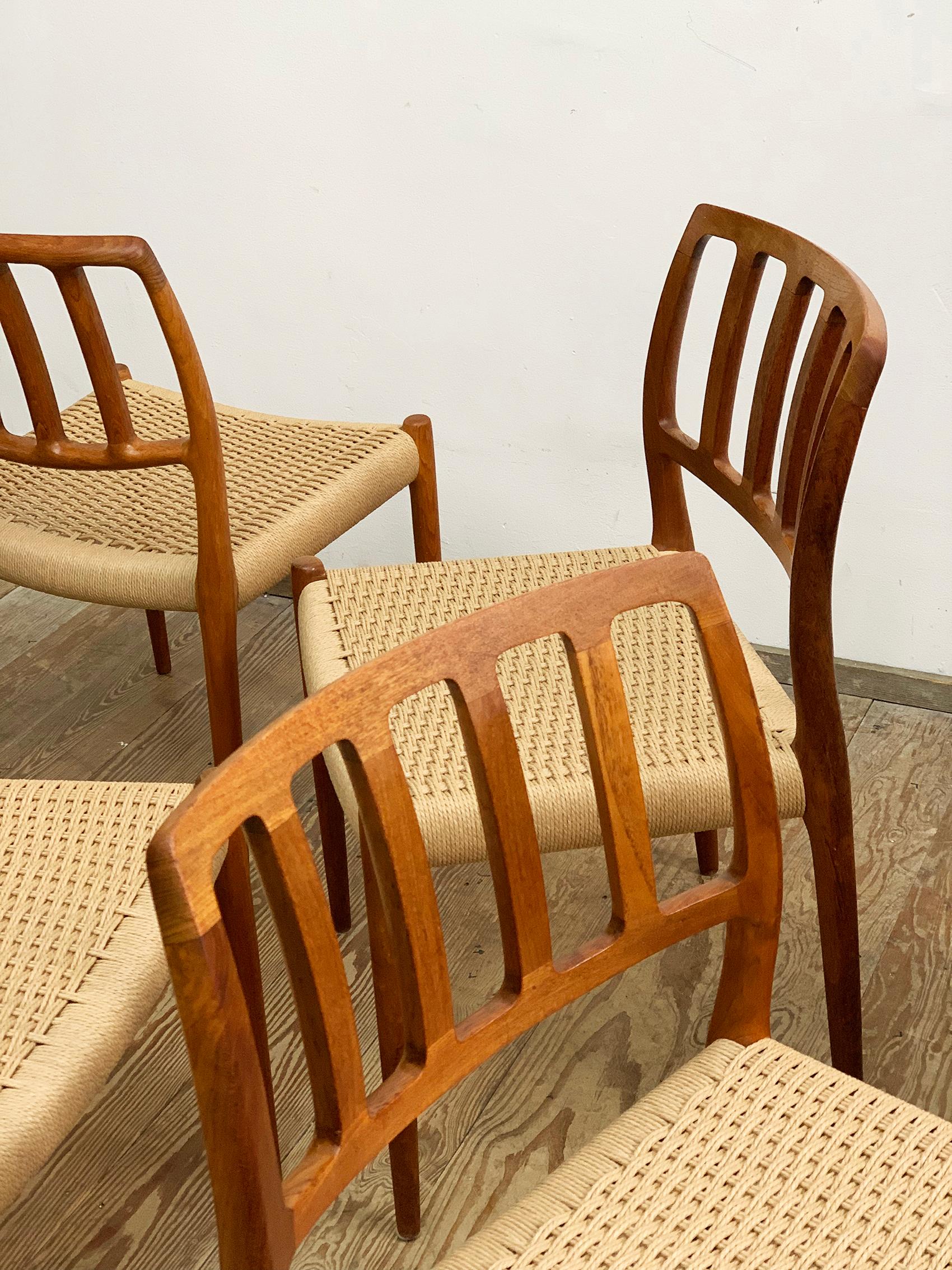 Midcentury Teak Dining Chairs #83 by Niels O. Møller for J. L. Moller, Set of 6 2