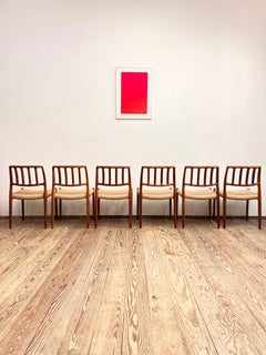Midcentury Teak Dining Chairs #83 by Niels O. Møller for J. L. Moller, Set of 6