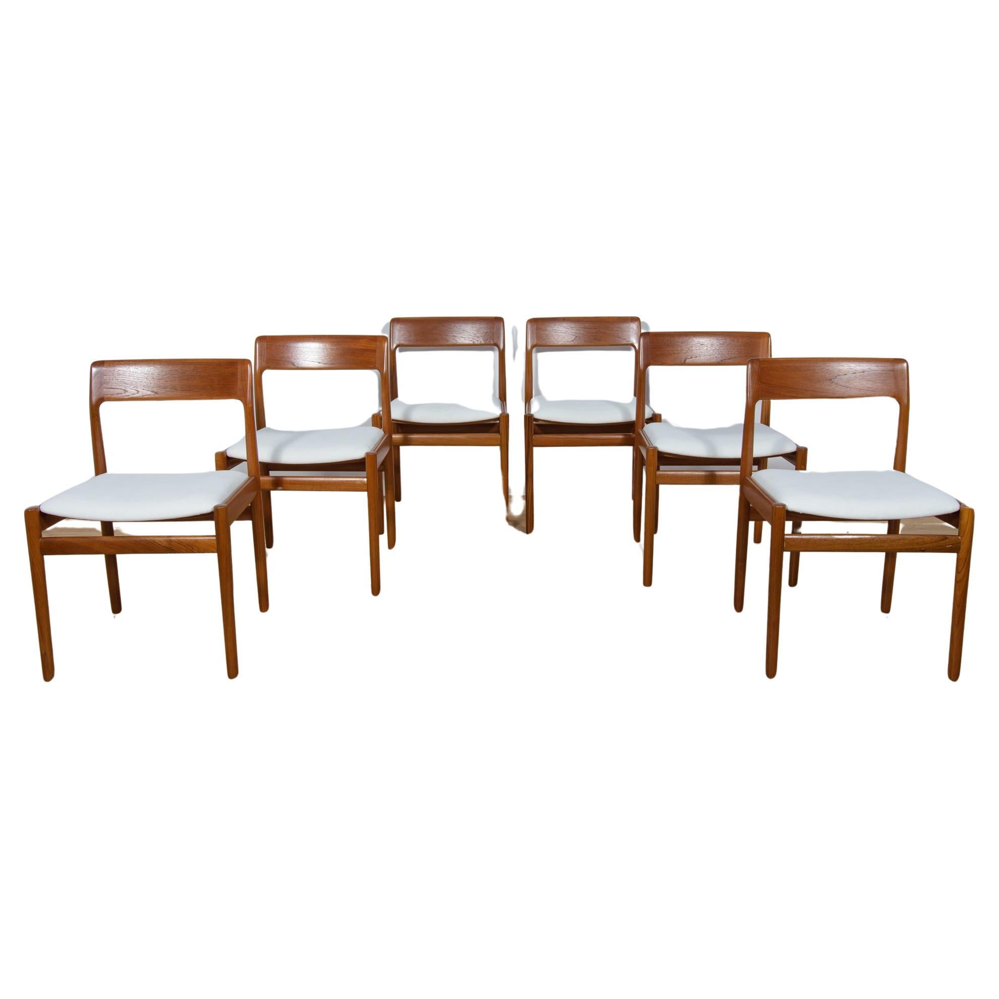  Mid-Century Teak Dining Chairs by Johannes Nørgaard for Nørgaards Møbelfabrik For Sale