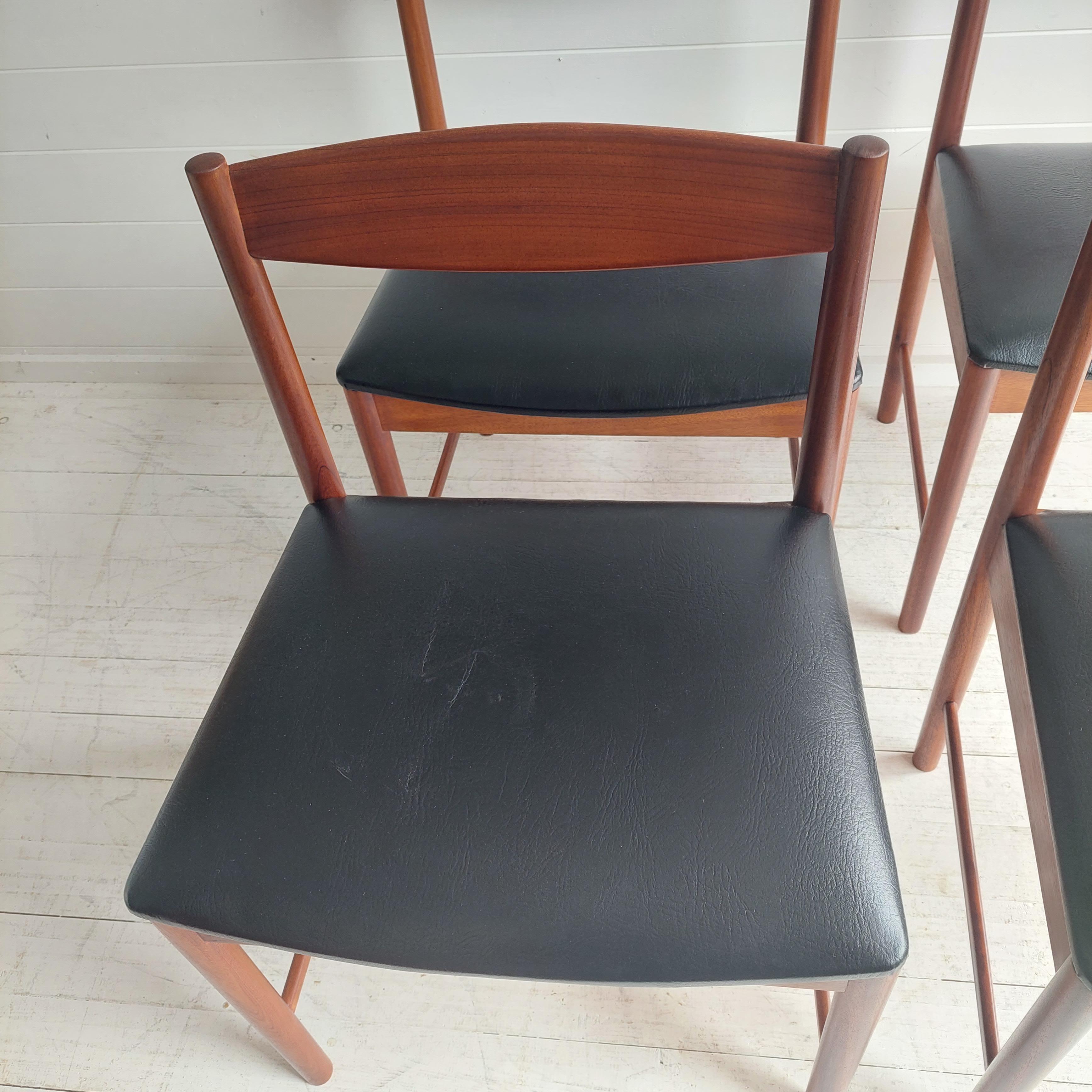 Mid Century Teak Dining Chairs By McIntosh 1960s Set Of 4 3