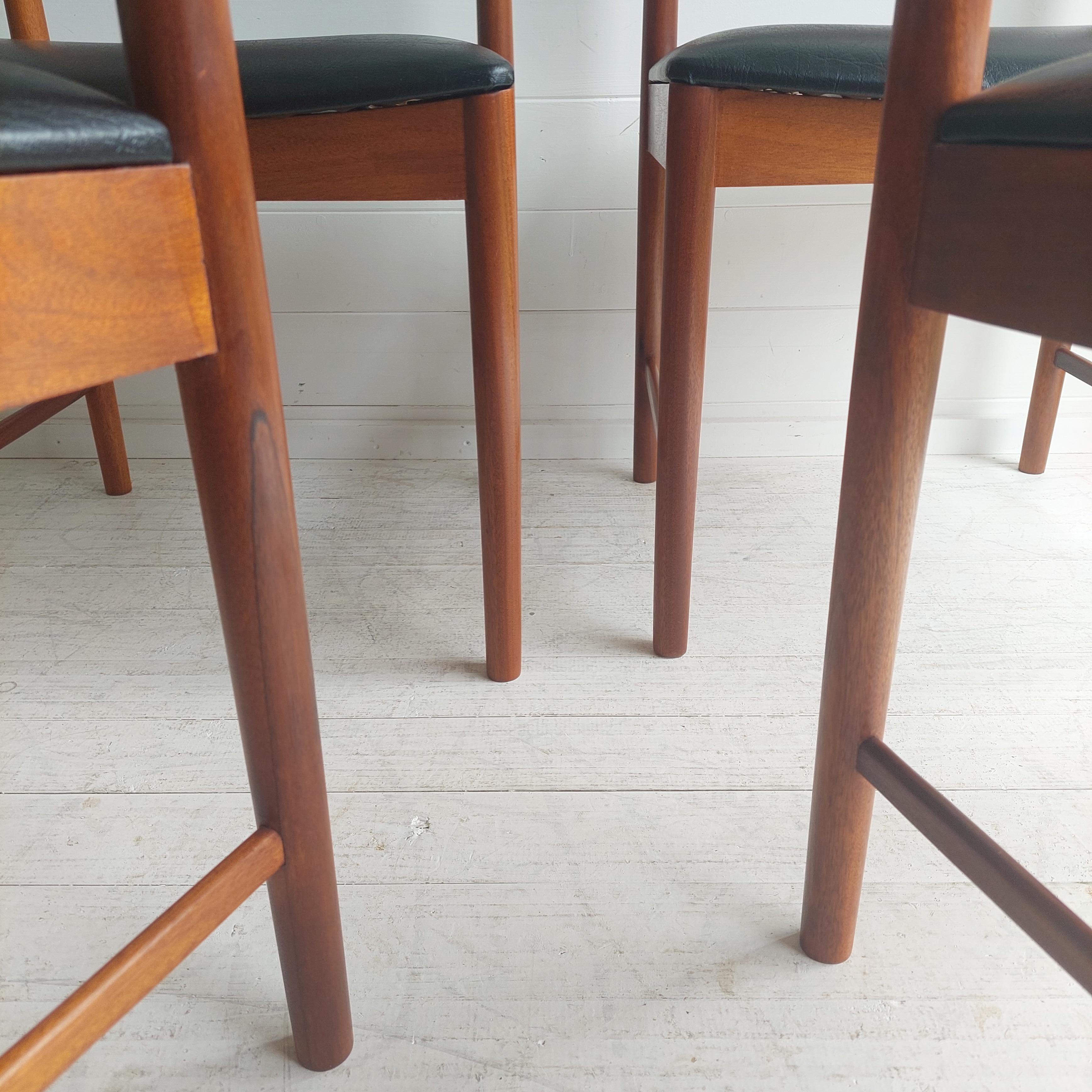 Mid Century Teak Dining Chairs By McIntosh 1960s Set Of 4 5