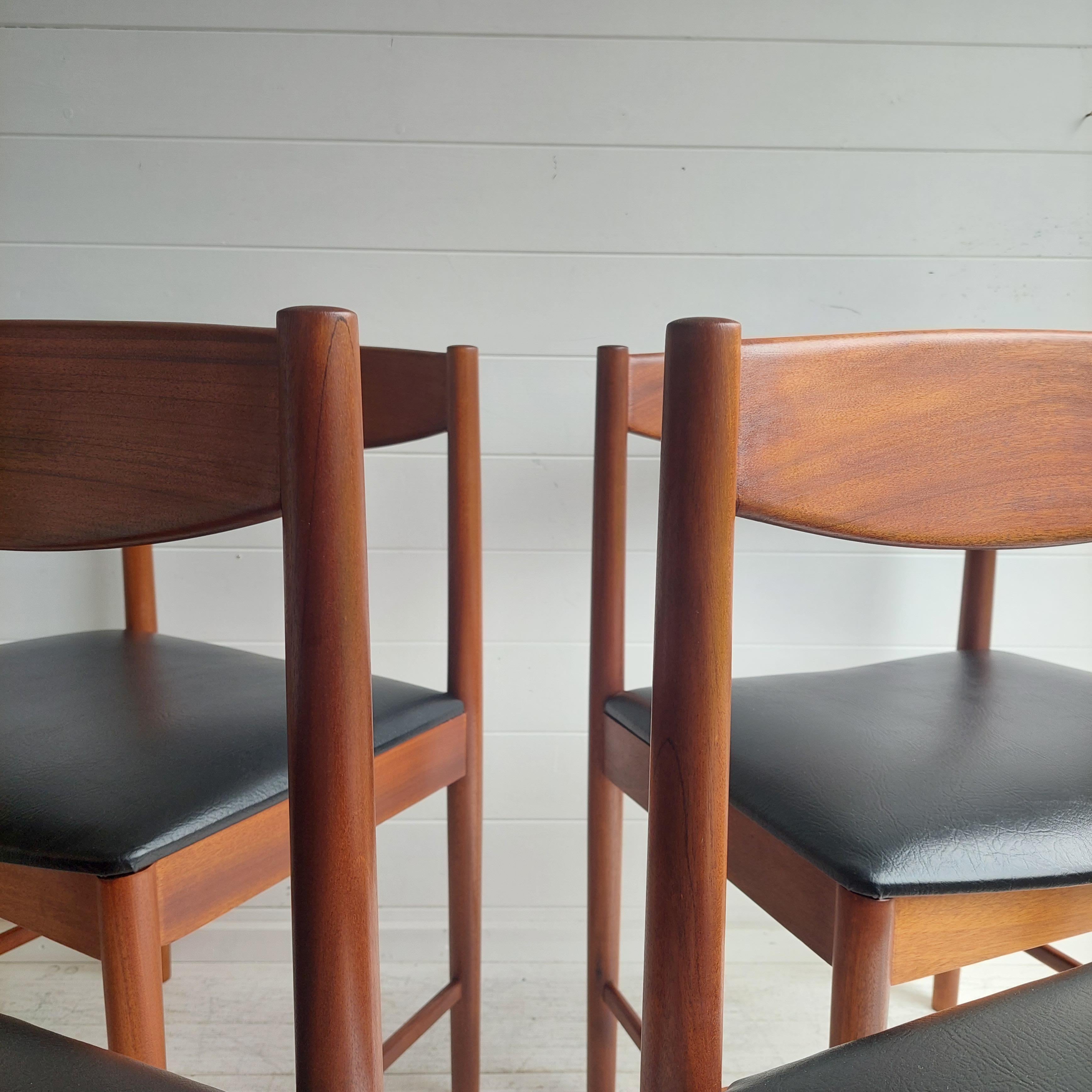 Mid Century Teak Dining Chairs By McIntosh 1960s Set Of 4 6