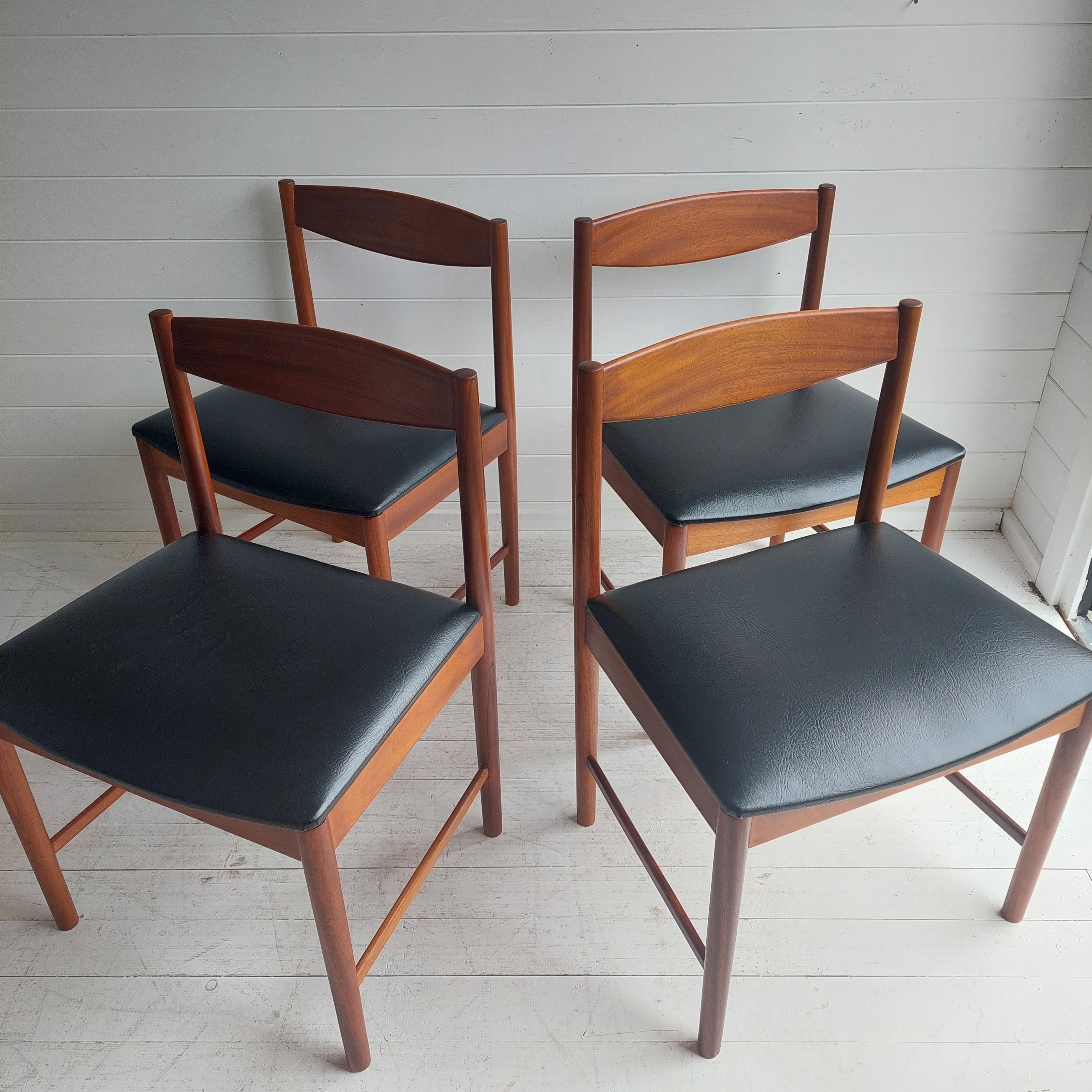 Mid Century Teak Dining Chairs By McIntosh 1960s Set Of 4 7