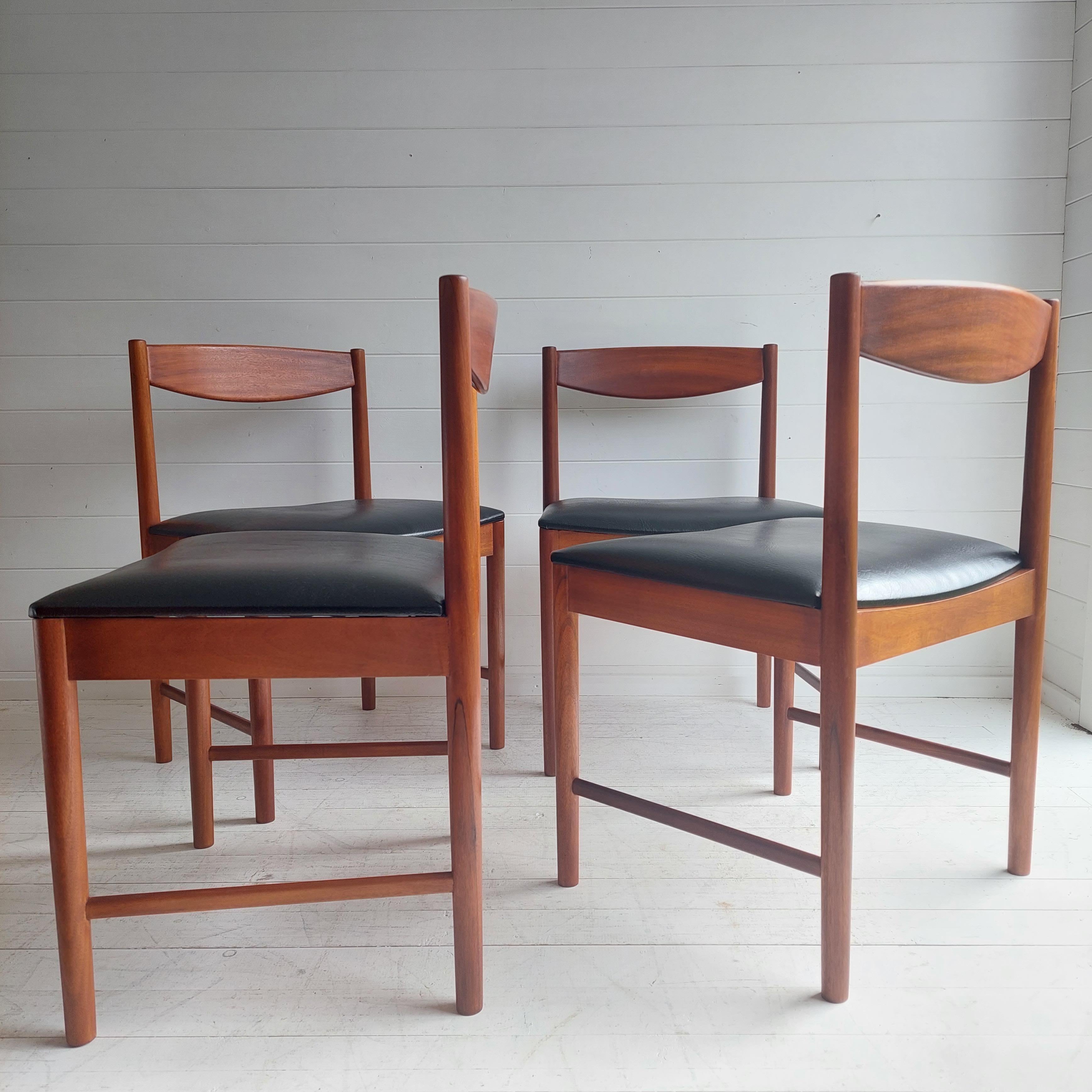Mid Century Teak Dining Chairs By McIntosh 1960s Set Of 4 10