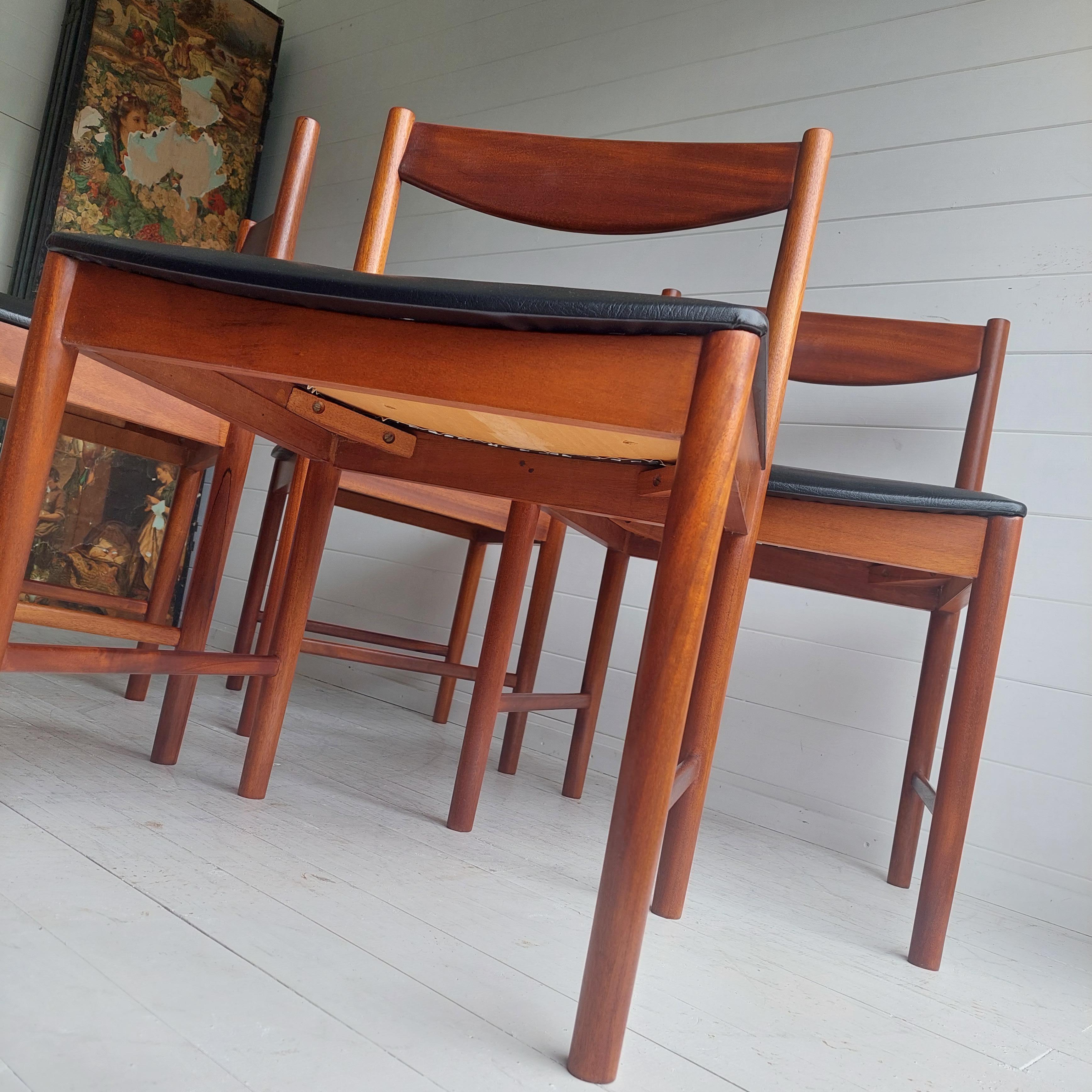 Mid Century Teak Dining Chairs By McIntosh 1960s Set Of 4 11