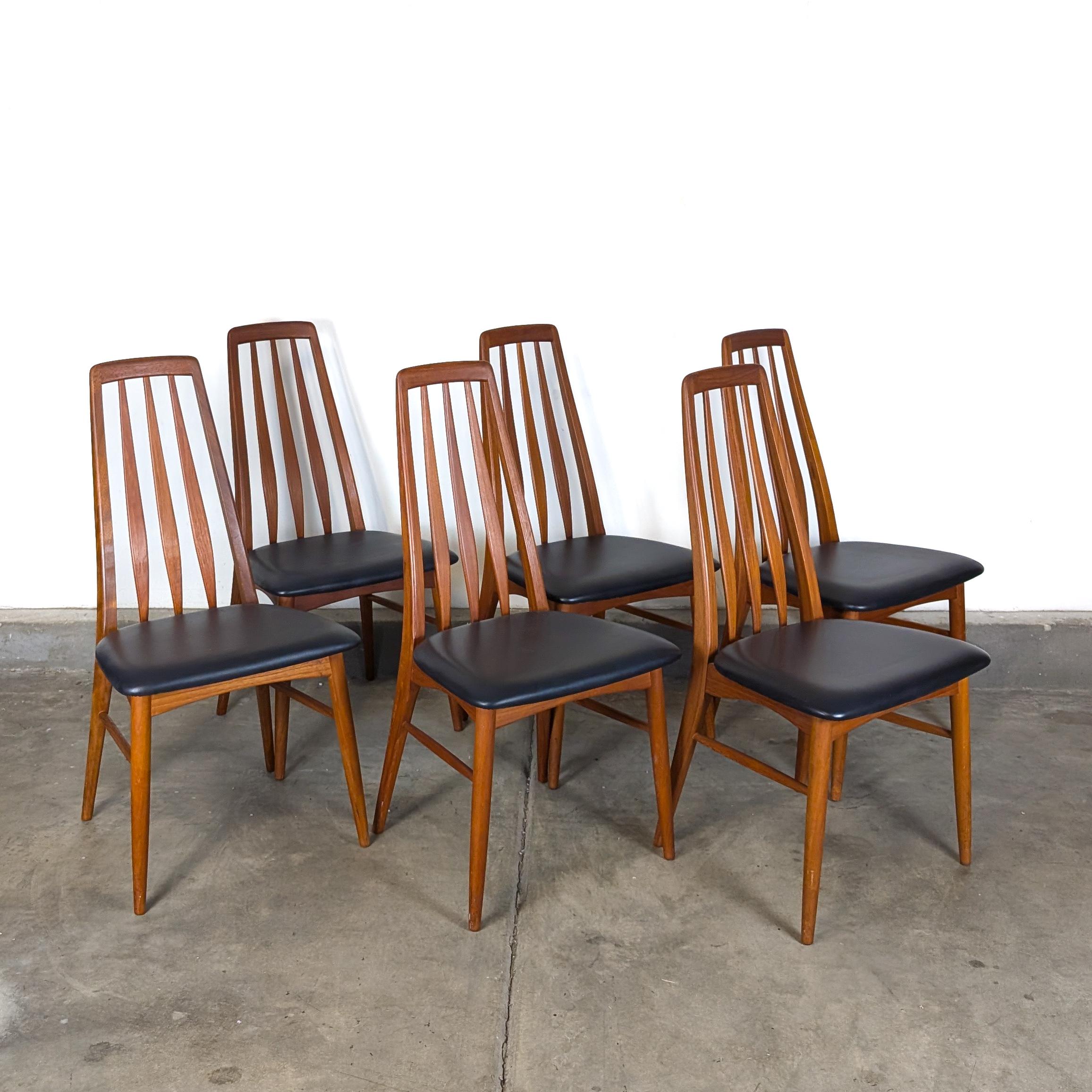 Mid Century Teak Esstisch Eva Stühle von Niels Kofoed für Koefoeds Hornslet, um 1960 im Angebot 3