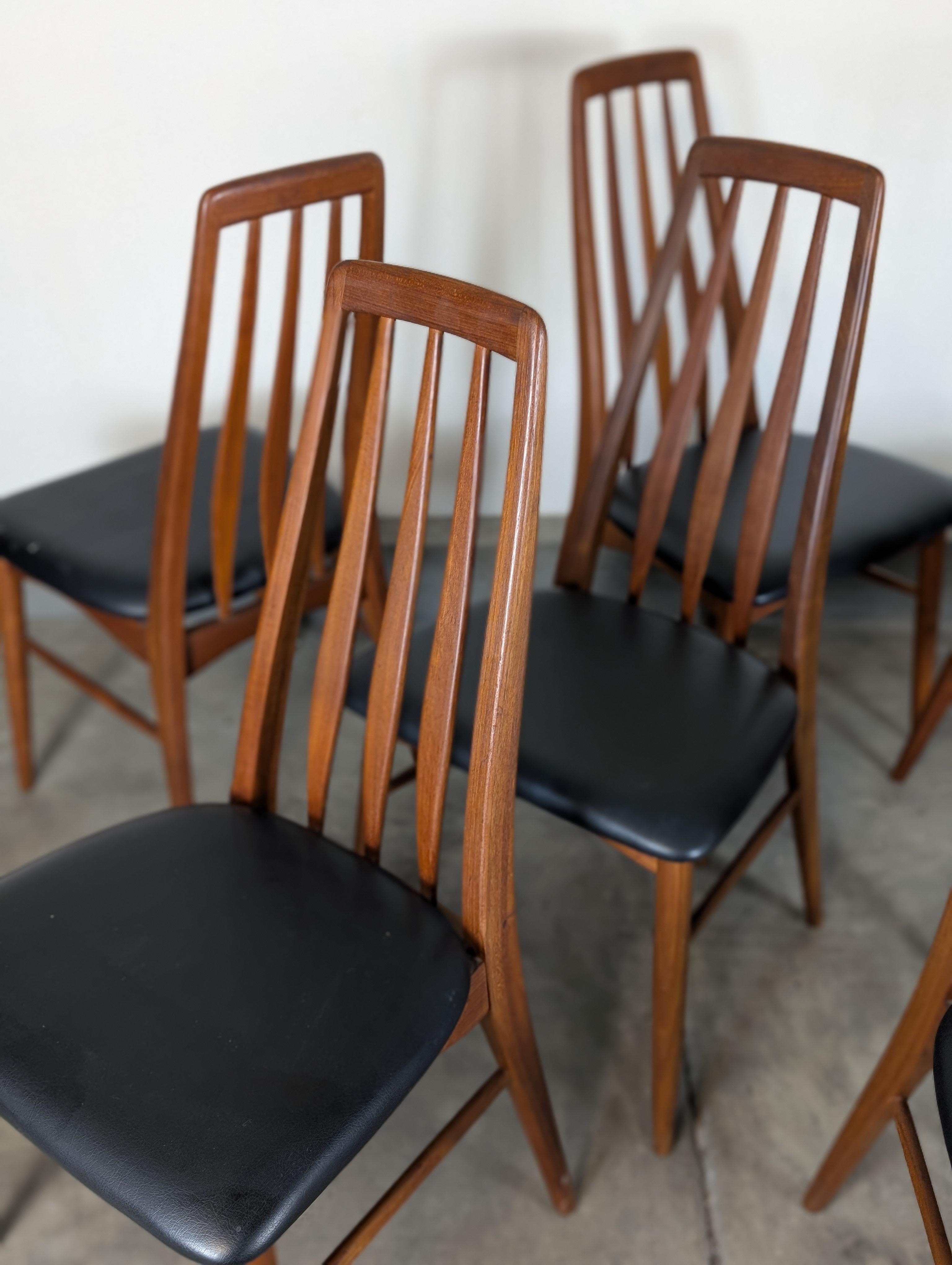Mid Century Teak Esstisch Eva Stühle von Niels Kofoed für Koefoeds Hornslet, um 1960 im Angebot 9