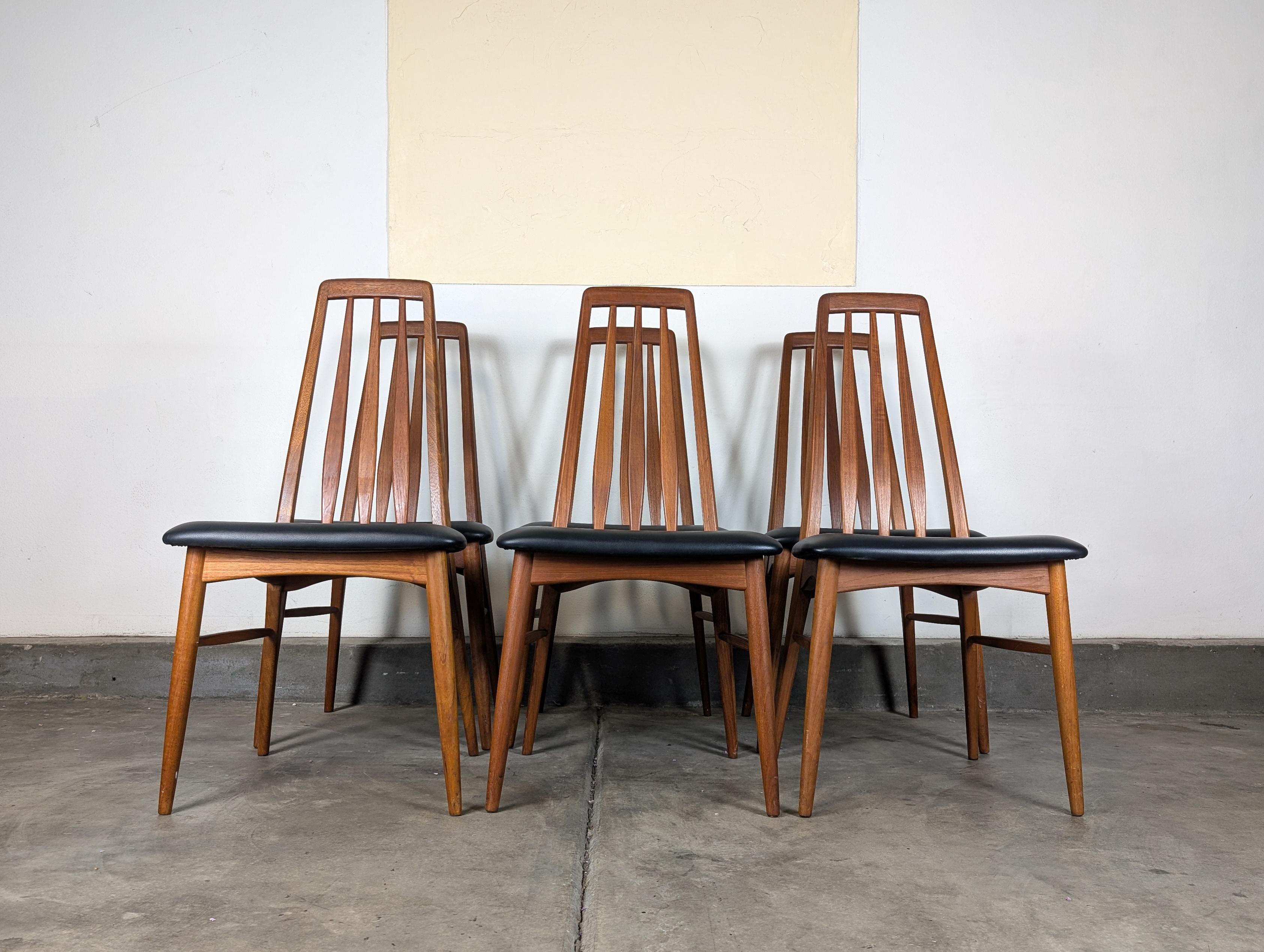 Mid Century Teak Esstisch Eva Stühle von Niels Kofoed für Koefoeds Hornslet, um 1960 im Angebot 1