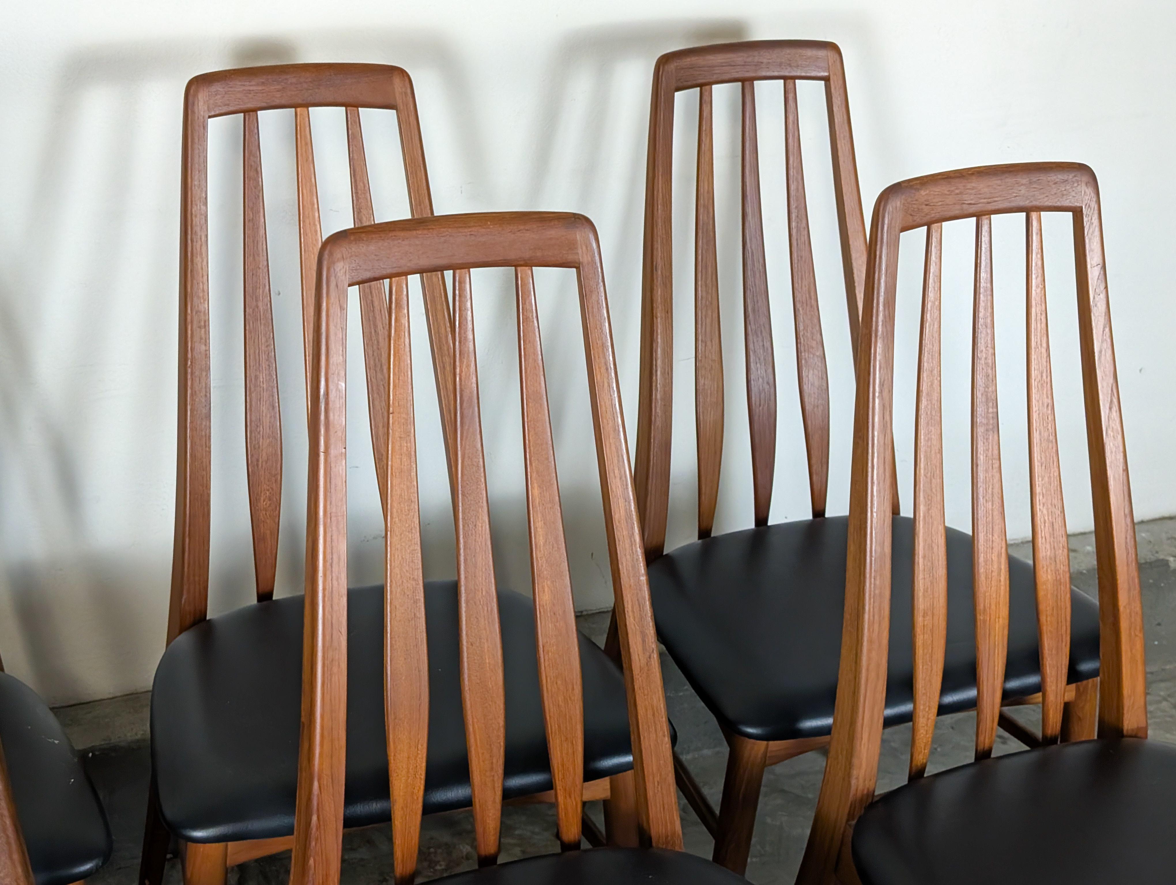 Mid Century Teak Esstisch Eva Stühle von Niels Kofoed für Koefoeds Hornslet, um 1960 im Angebot 2