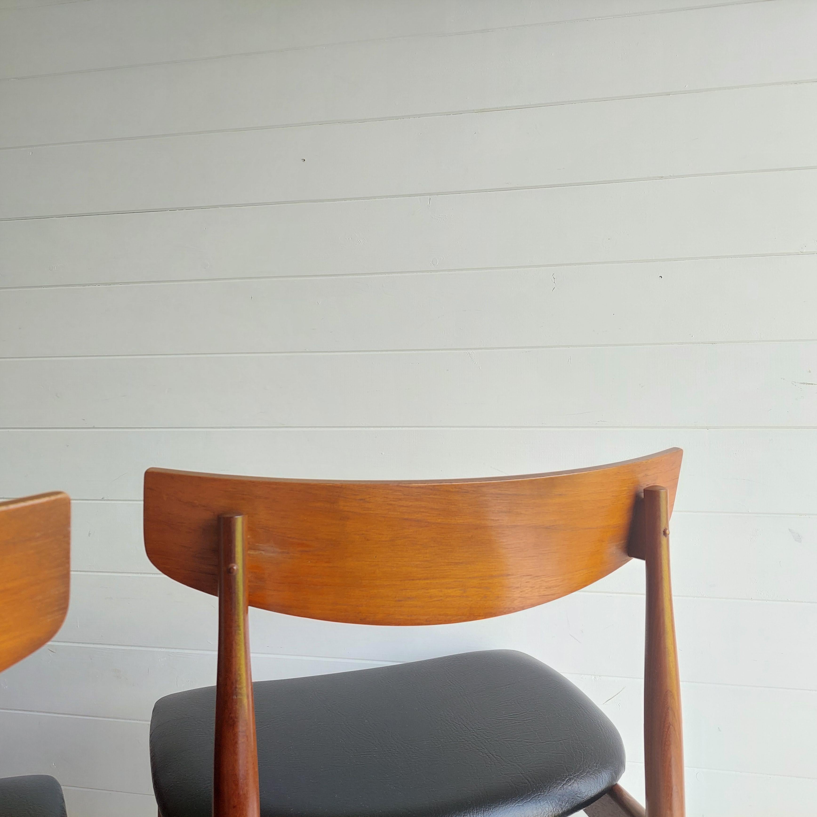 Midcentury Teak Dining Chairs Danish by Ib Kofod Larsen for G Plan Set of 4 7