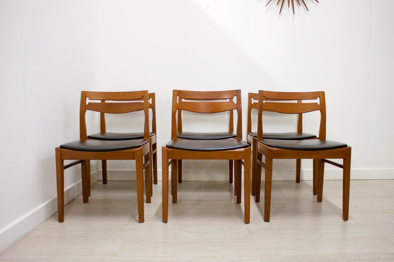 Midcentury Teak Dining Chairs from Nathan Set of 4 at 1stDibs nathan