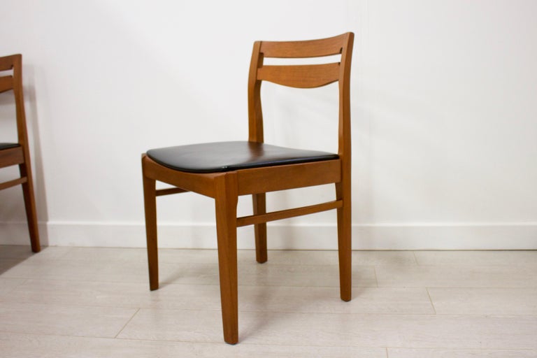 Midcentury Teak Dining Chairs from Nathan Set of 4 at 1stDibs nathan