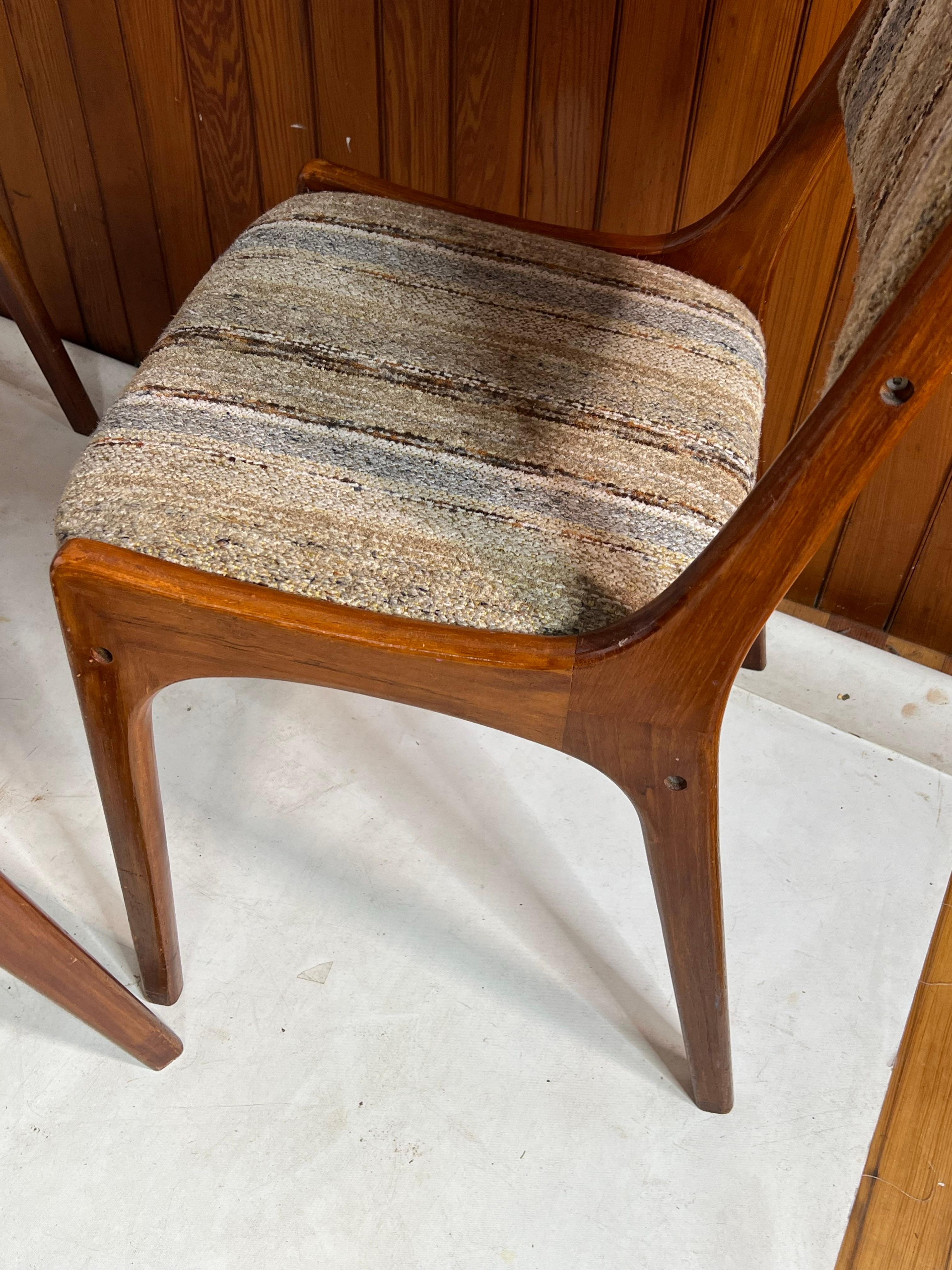 Mid-Century Teak Esszimmerstühle von R. Huber & Co. 6er Set im Angebot 3