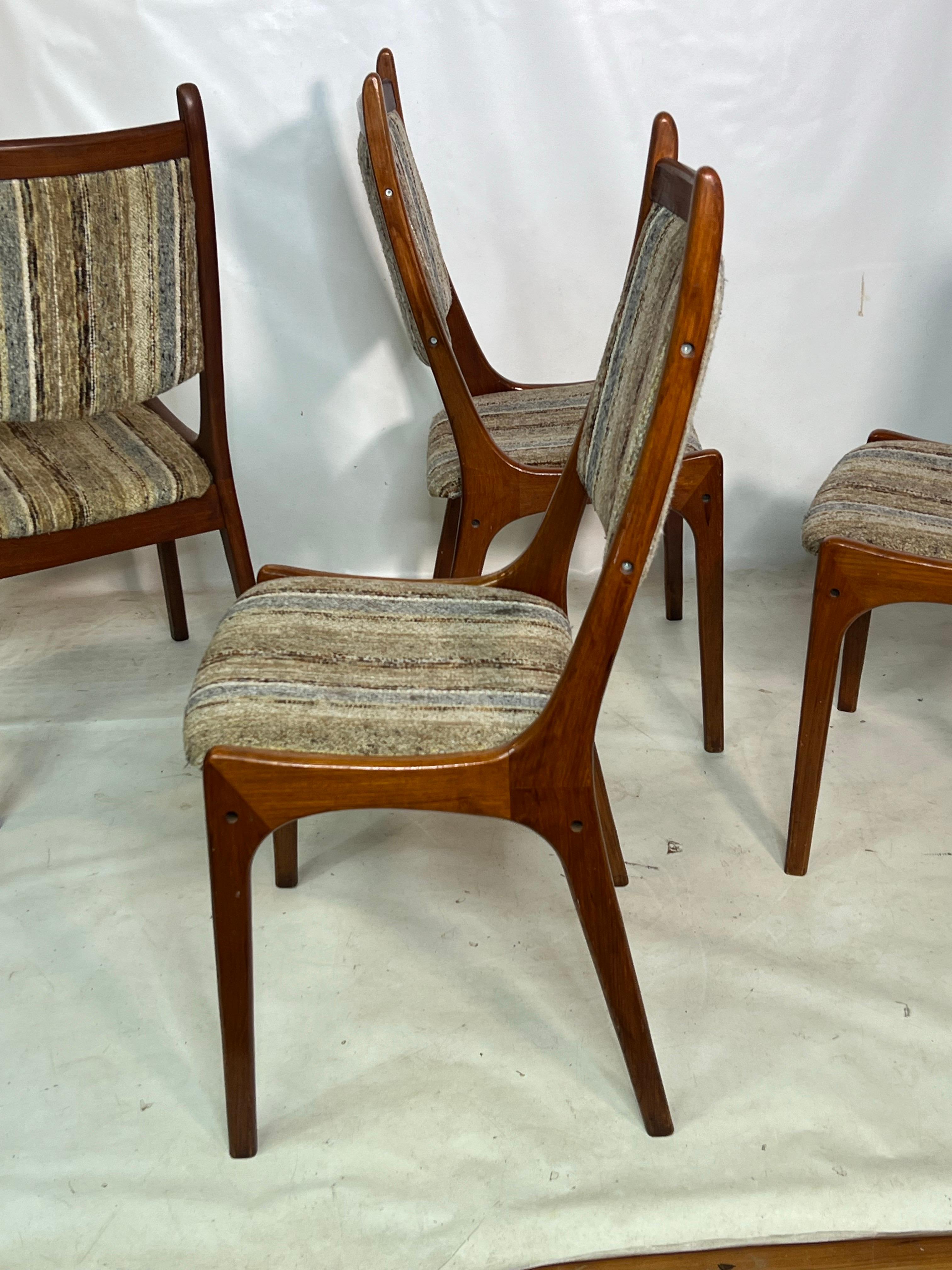 Mid-Century Teak Esszimmerstühle von R. Huber & Co. 6er Set im Angebot 4