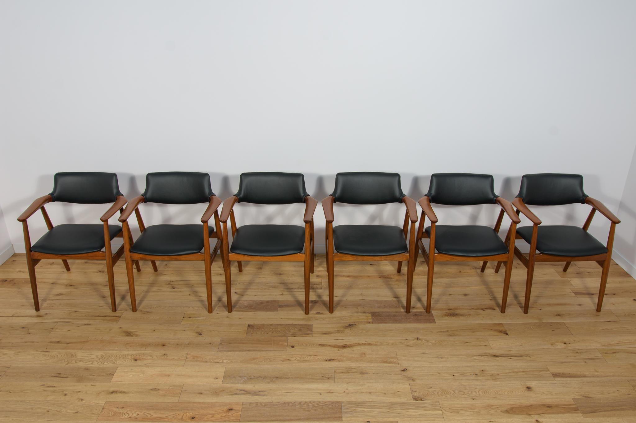 Mid-Century Modern Mid century Teak Dining Chairs Model GM11 by Svend Åge Eriksen for Glostrup. For Sale