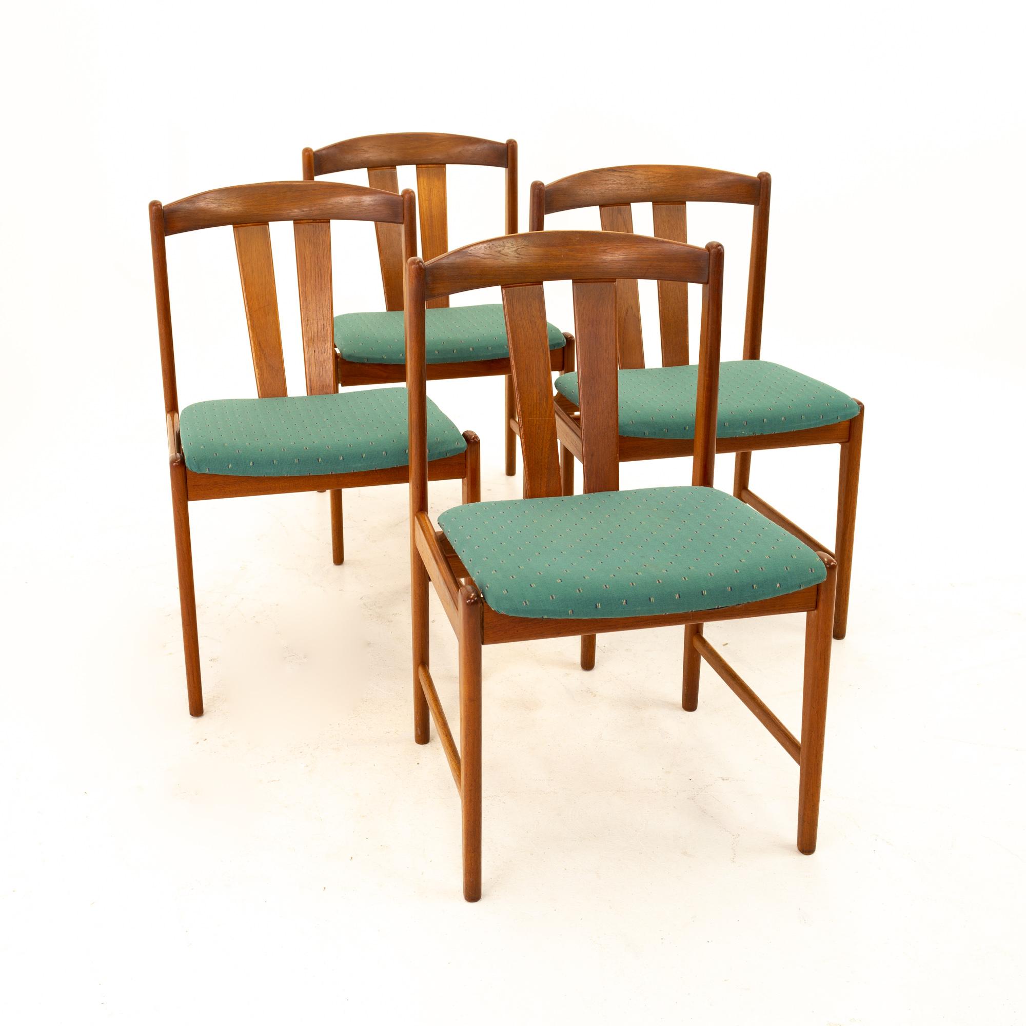Mid-Century Modern Mid Century Teak Dining Chairs, Set of 4