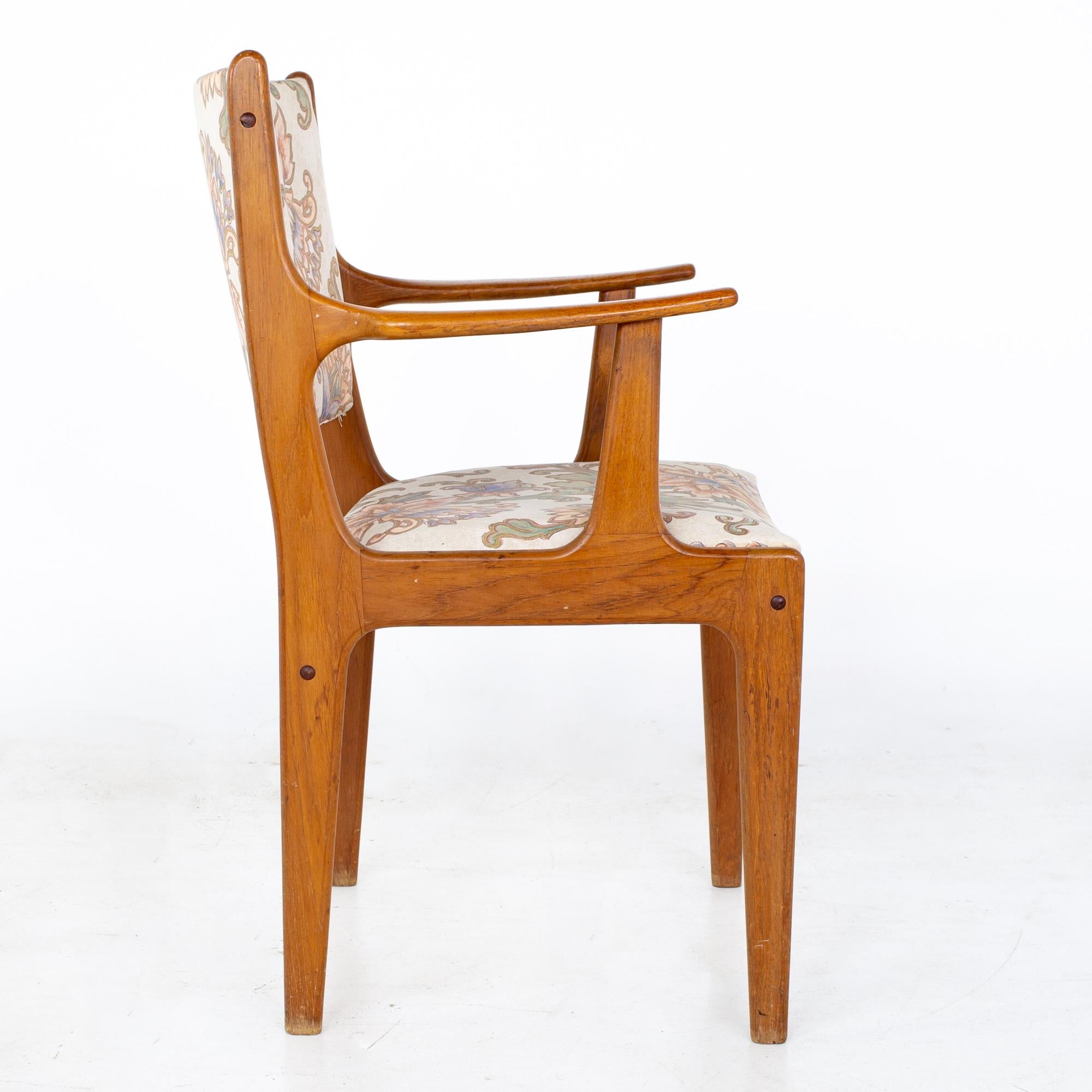Mid Century Teak Dining Chairs, Set of 5 For Sale 3