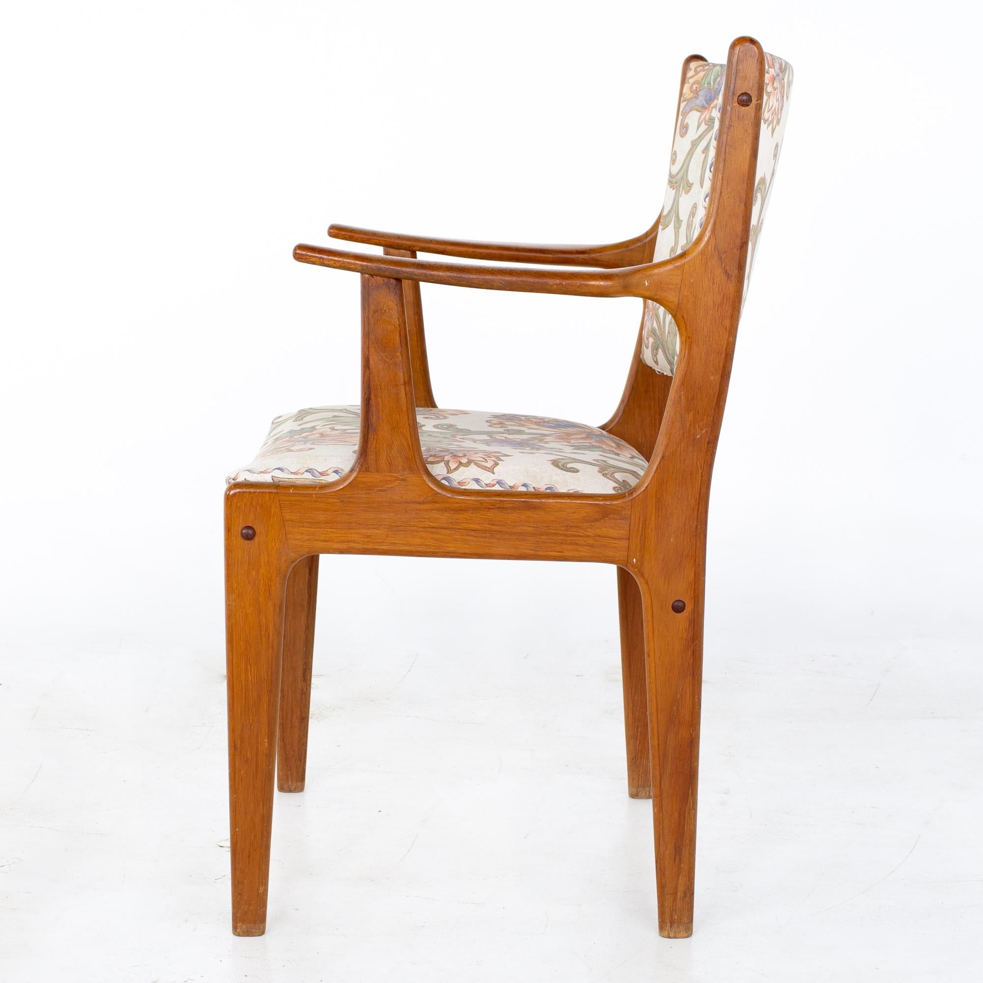 Mid Century Teak Dining Chairs, Set of 5 For Sale 5