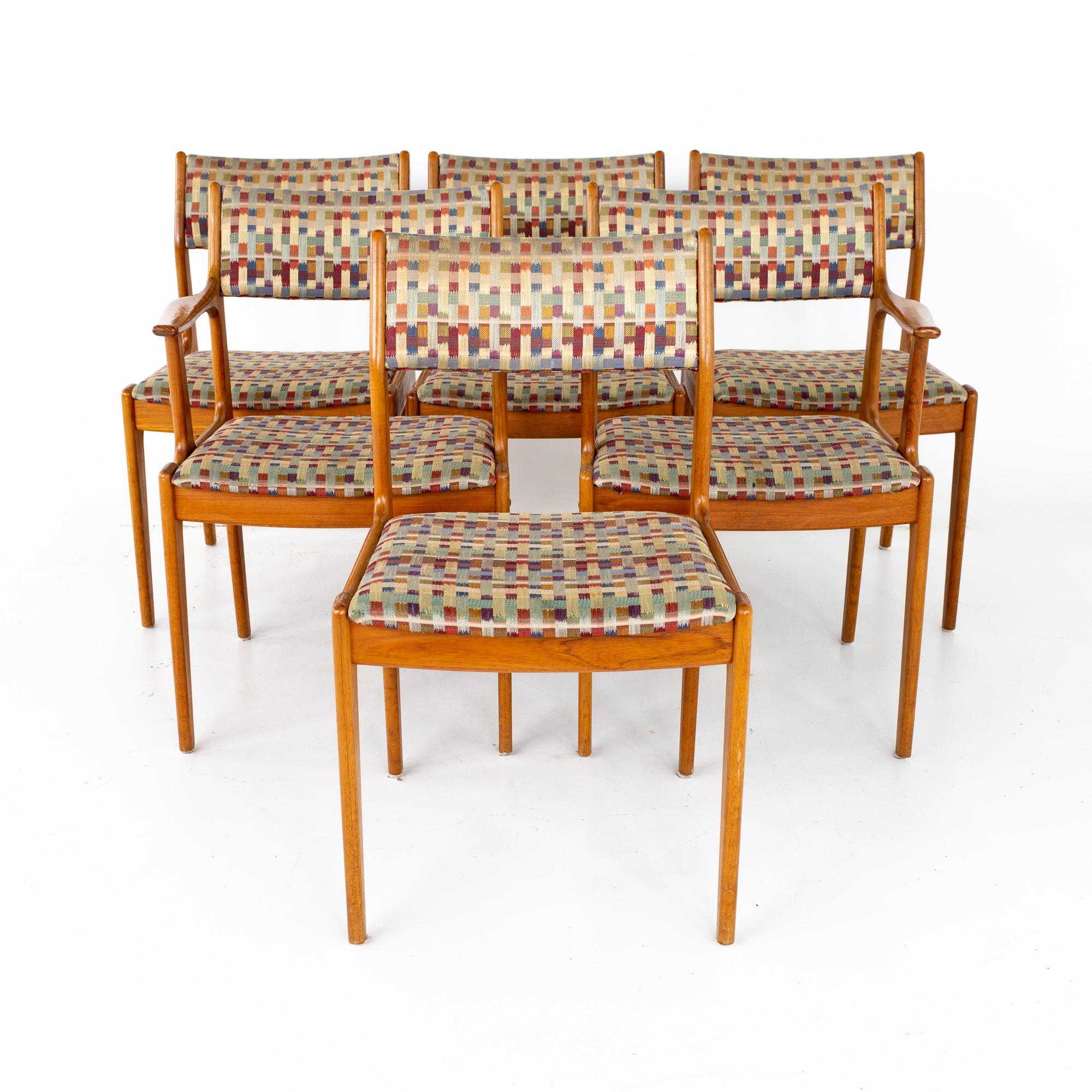 Mid-Century Modern Mid Century Teak Dining Chairs, Set of 6