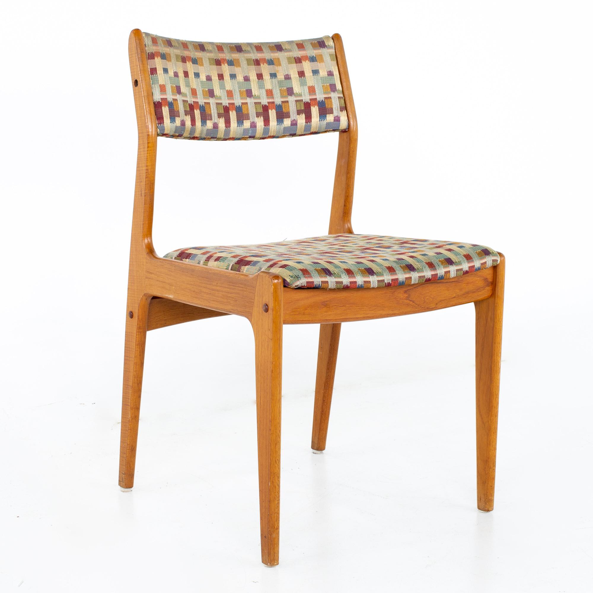 Danish Mid Century Teak Dining Chairs, Set of 6