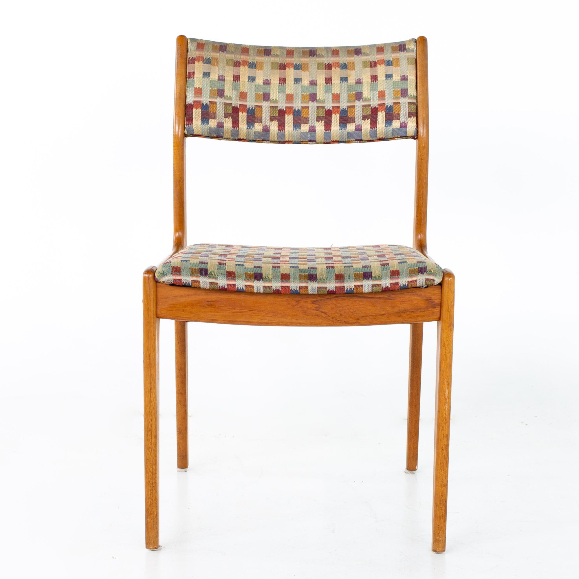 Late 20th Century Mid Century Teak Dining Chairs, Set of 6