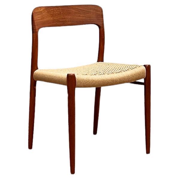 Mid-Century Teak Dining or Side Chair #75 by Niels O. Møller for J. L. Moller For Sale