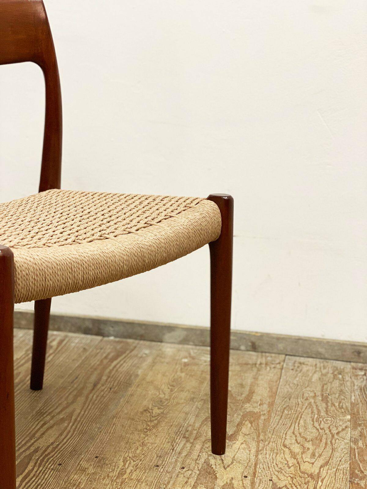 Danish Mid-Century Teak Dining or Side Chair #77 by Niels O. Møller for J. L. Moller