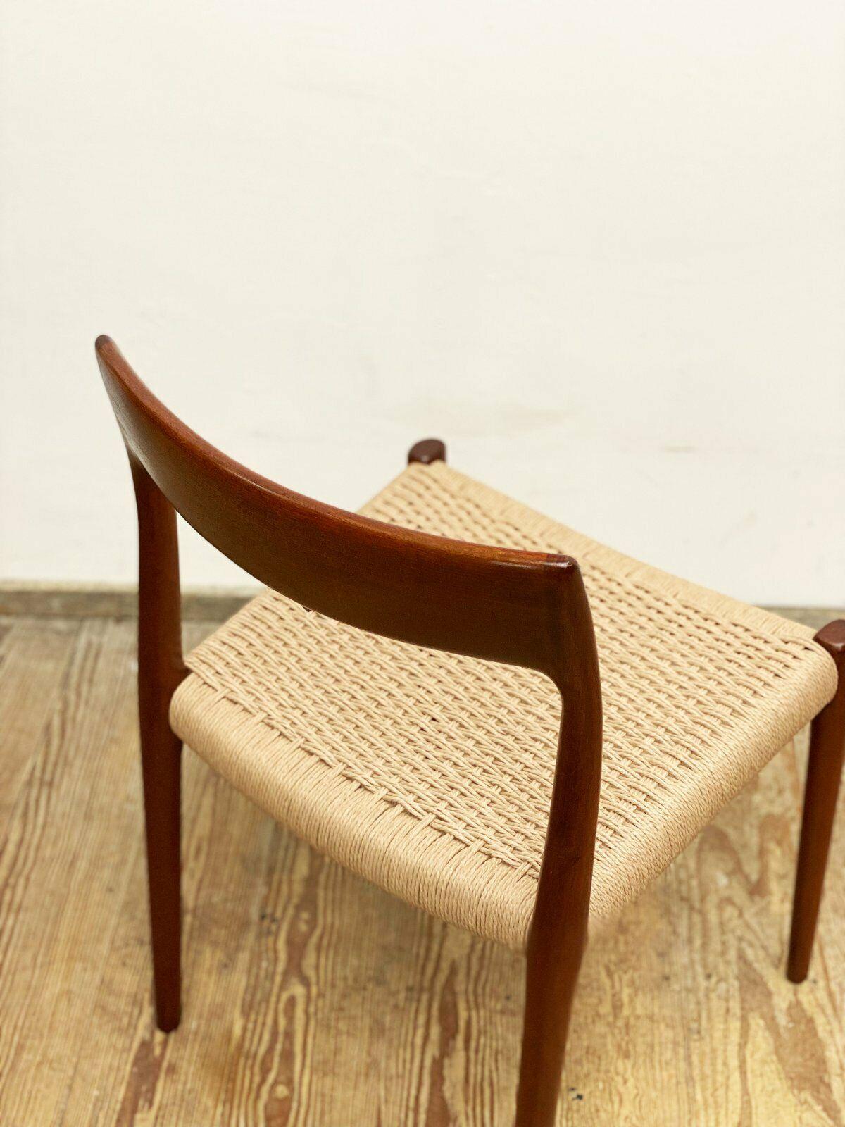 Mid-Century Teak Dining or Side Chair #77 by Niels O. Møller for J. L. Moller In Good Condition In München, Bavaria