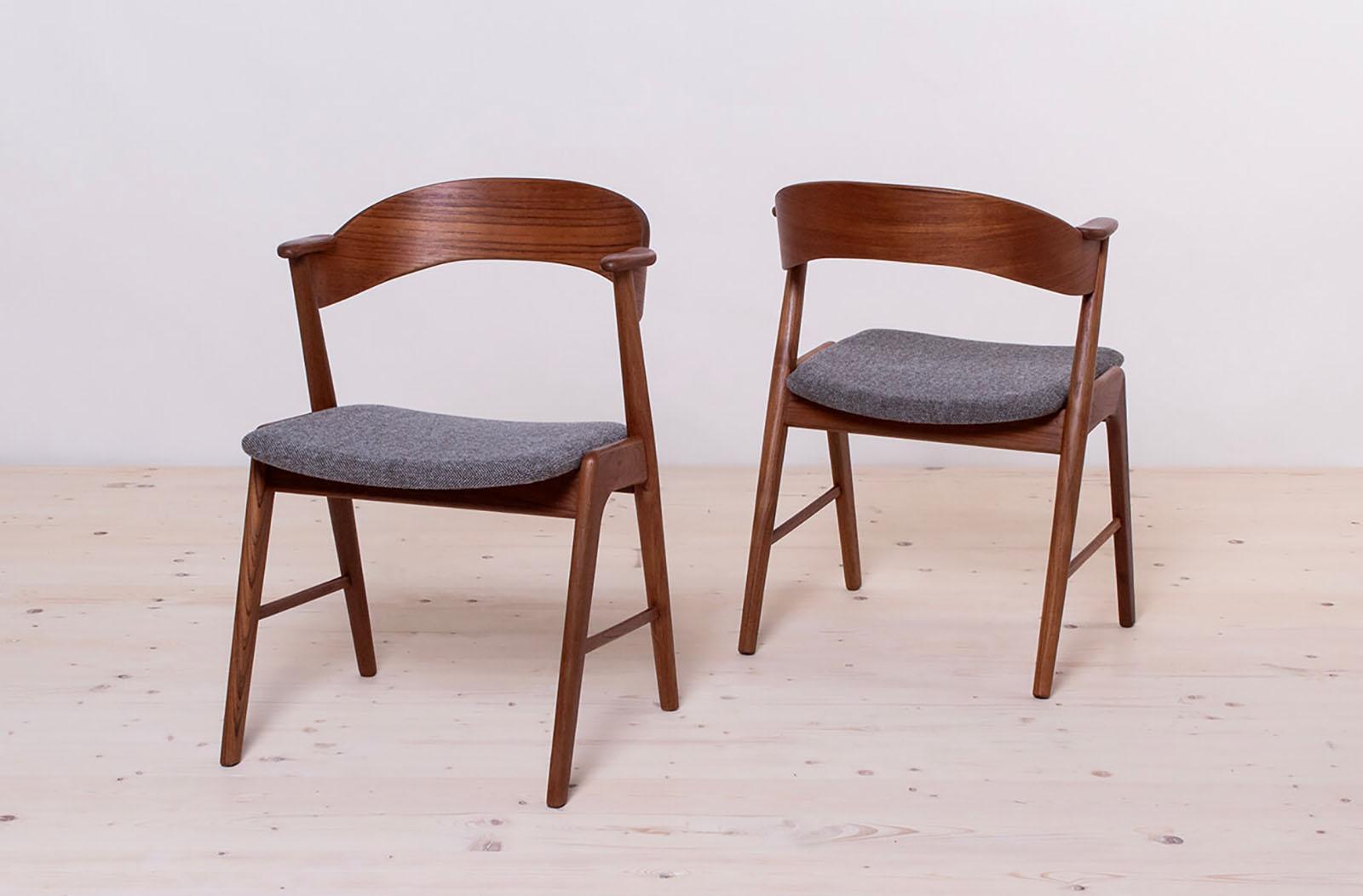 Ensemble de salle à manger en teck du milieu du siècle par Korup, 8 chaises, table extensible, Danemark, années 1960 1