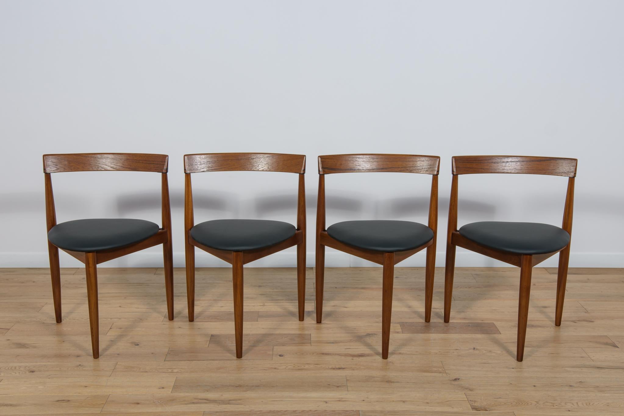 Ensemble table et chaises de salle à manger en teck du milieu du siècle par Hans Olsen pour Frem Røjle, années 1950 en vente 3