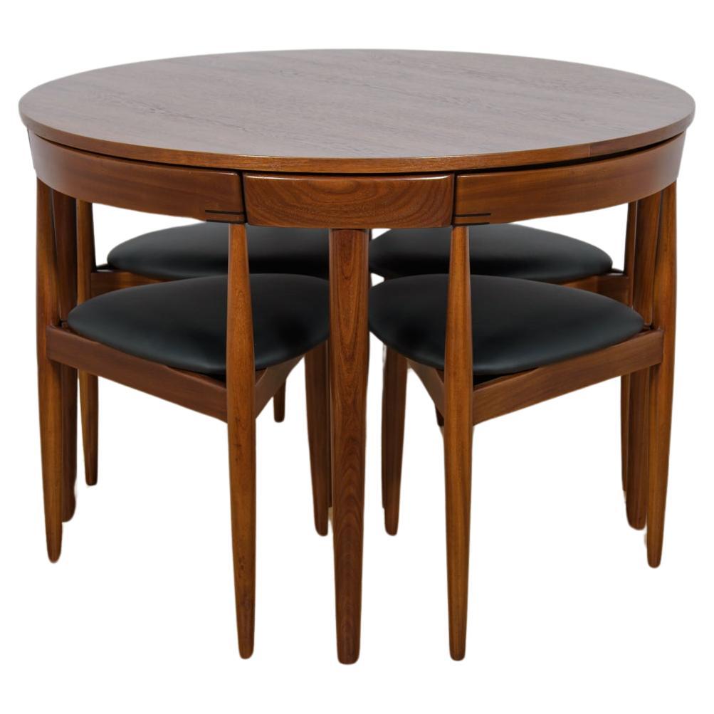 Mid-Century Teak Dining Table and Chairs Set by Hans Olsen for Frem Røjle, 1950s For Sale