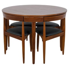 Retro Mid-Century Teak Dining Table and Chairs Set by Hans Olsen for Frem Røjle, 1950s