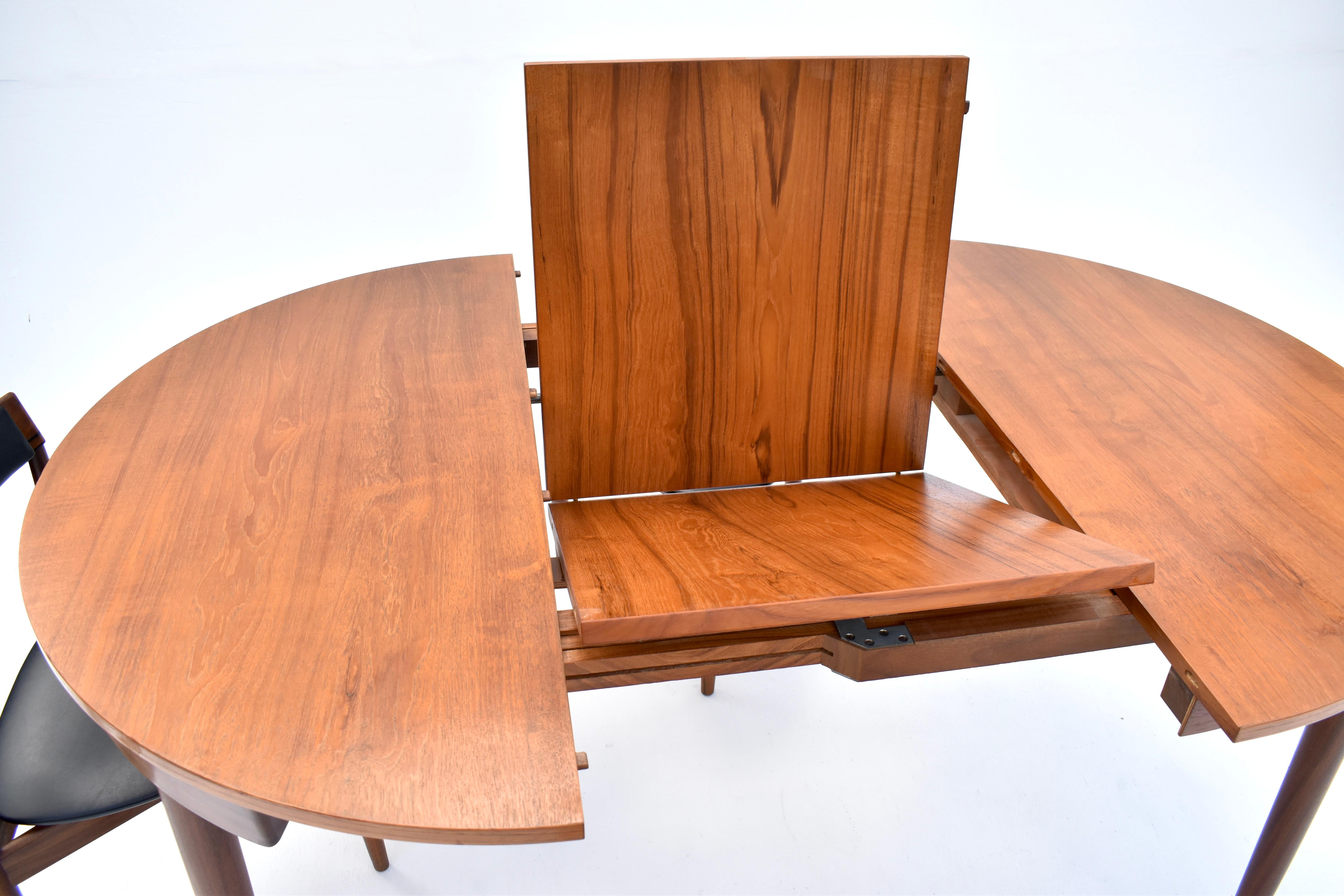 Mid Century Teak Dining Table and Chairs Set by Hans Olsen for Frem Røjle 6