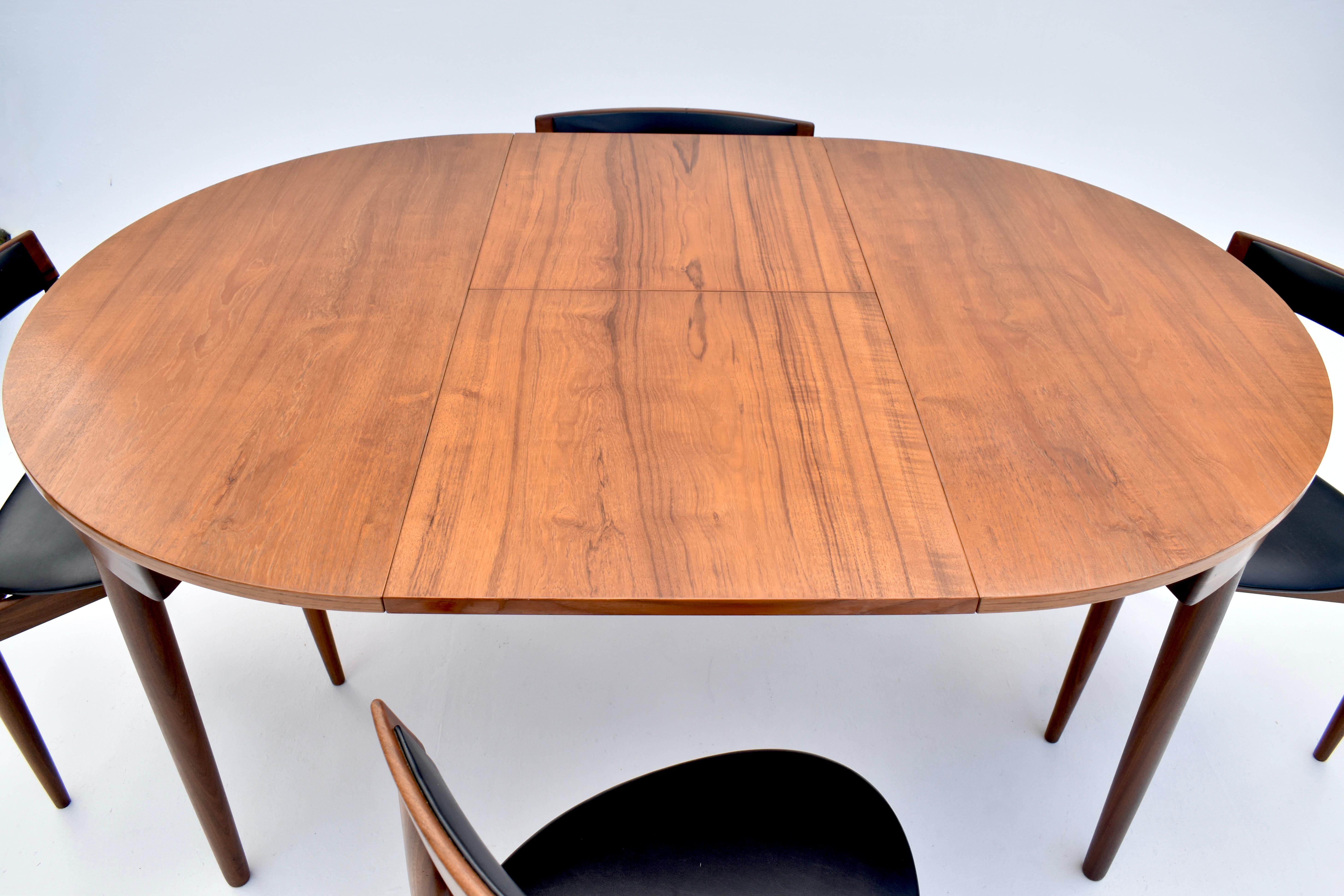 Mid Century Teak Dining Table and Chairs Set by Hans Olsen for Frem Røjle 7