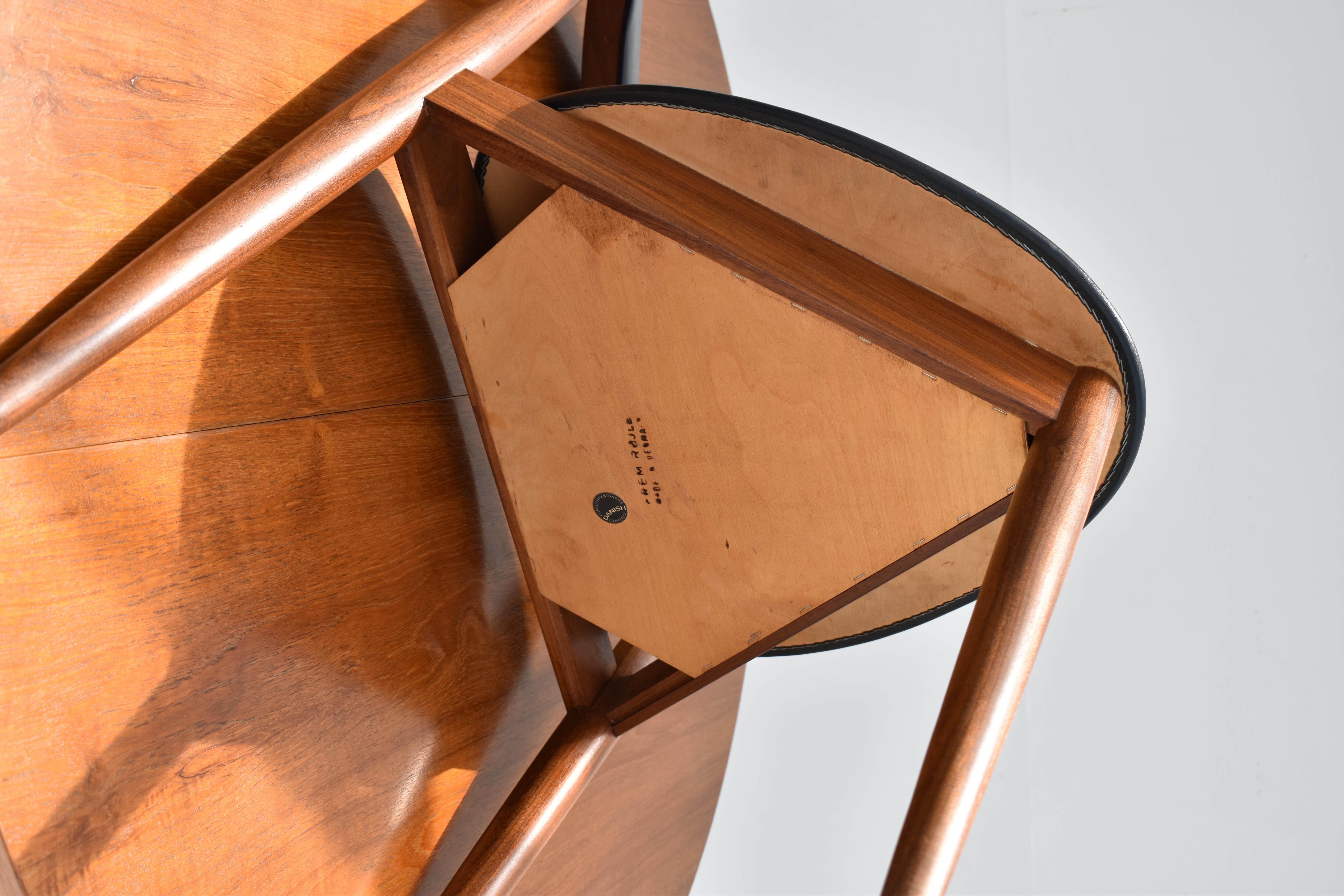 Mid Century Teak Dining Table and Chairs Set by Hans Olsen for Frem Røjle 13