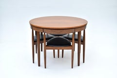 Mid Century Teak Dining Table and Chairs Set by Hans Olsen for Frem Røjle