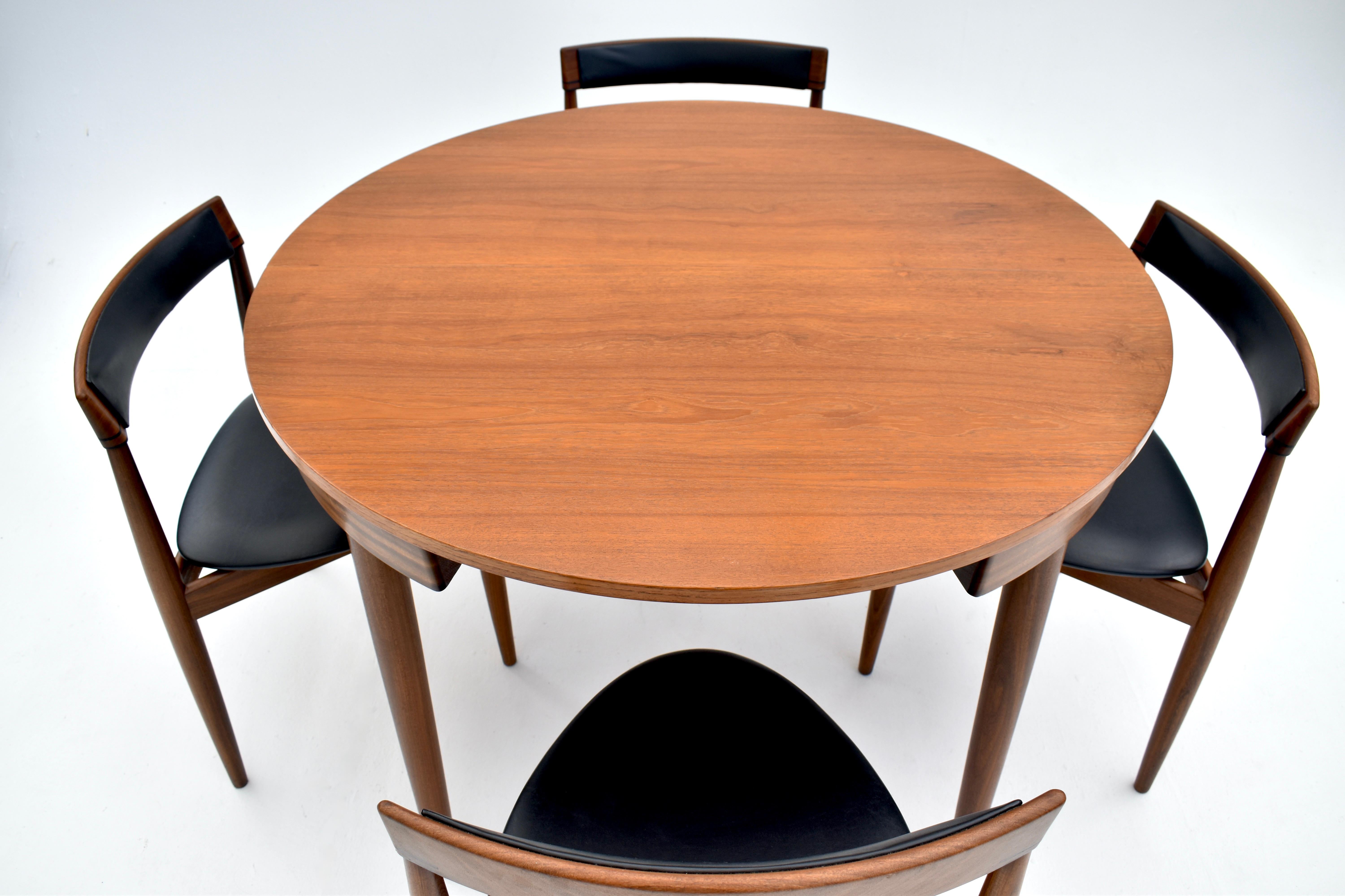 Mid Century Teak Dining Table and Chairs Set by Hans Olsen for Frem Røjle 2
