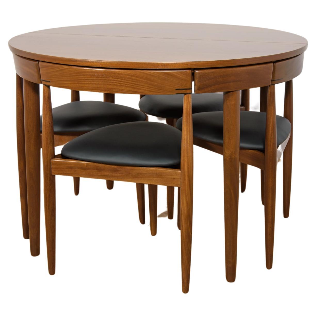  Mid-Century Teak Dining Table and Chairs Set by Hans Olsen for Frem Røjle.