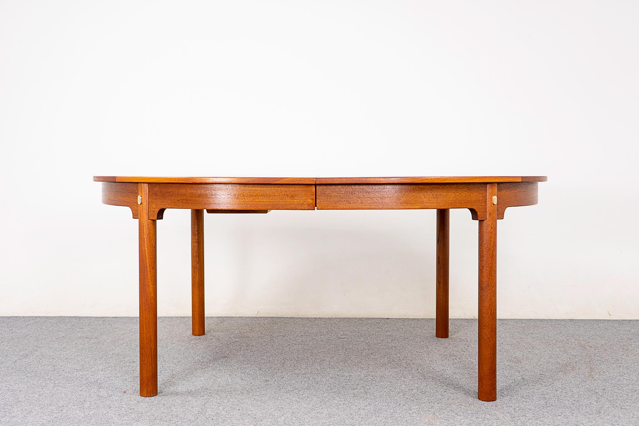 Brass Mid-Century Teak Dining Table by Borge Mogensen For Sale
