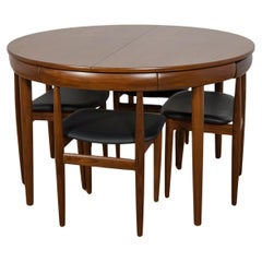 Mid-Century Teak Dining Table & Chairs by Hans Olsen for Frem Røjle, Denmark.