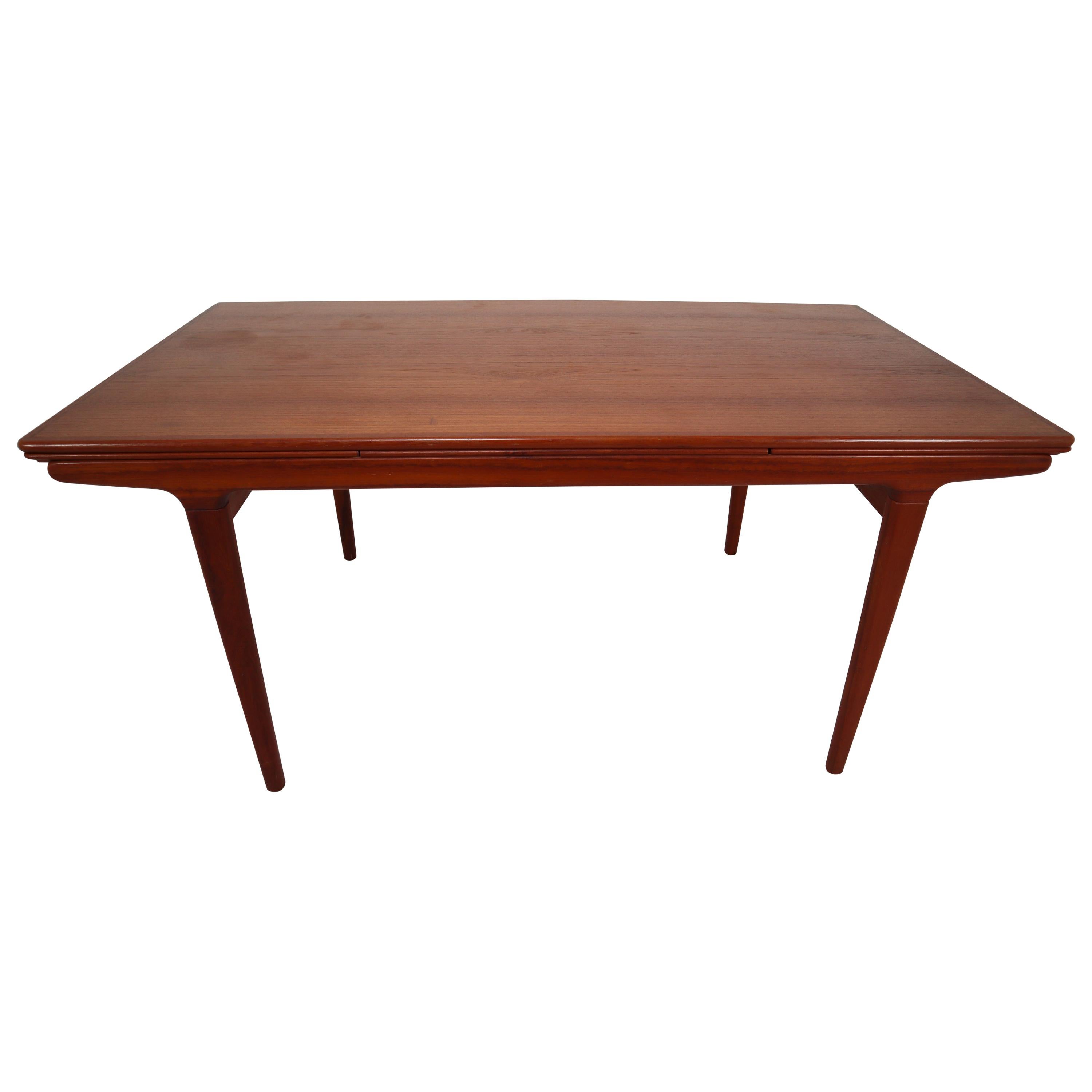Midcentury Teak Dining Table with Extensions by Niels Møller, Denmark, 1950s