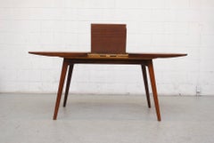 Midcentury Teak Dining Table with Leaf Extensions