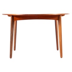 Mid-Century Teak Dining Table with Two Extendable Leaves by HP Hansen