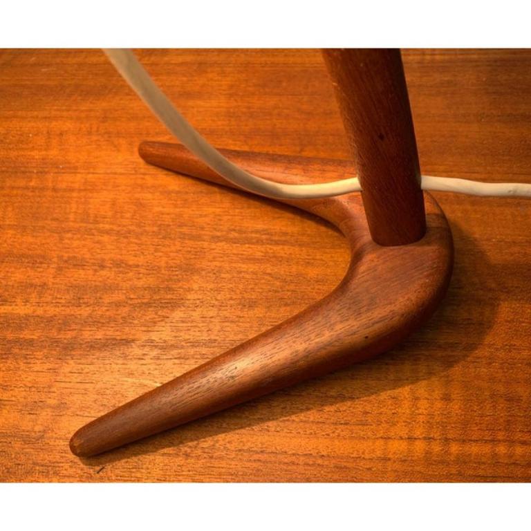 Mid-Century Teak Dornstab Table Lamp by A. Pöll for Kalmar, 1940s For Sale 3