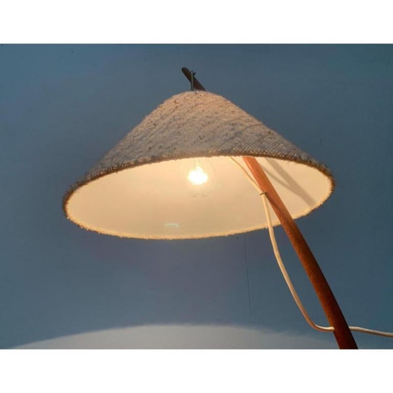 Mid-Century Teak Dornstab Table Lamp by A. Pöll for Kalmar, 1940s For Sale 4