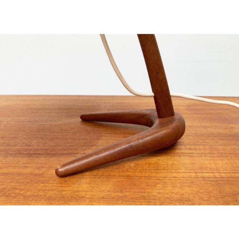 Mid-Century Teak Dornstab Table Lamp by A. Pöll for Kalmar, 1940s For Sale 1