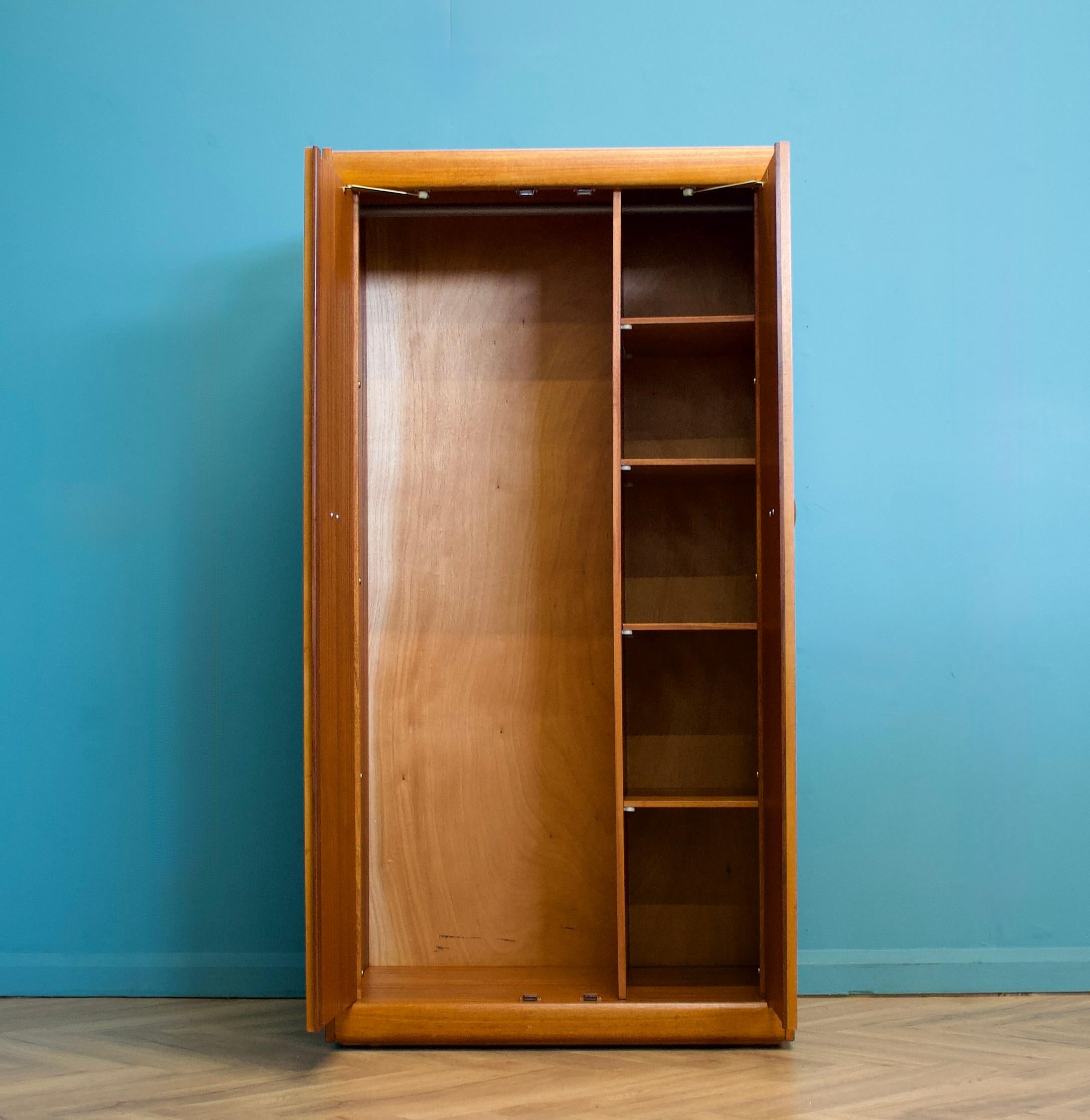 20th Century Mid Century Teak Double Door Wardrobe from Elliots of Newbury 1960s