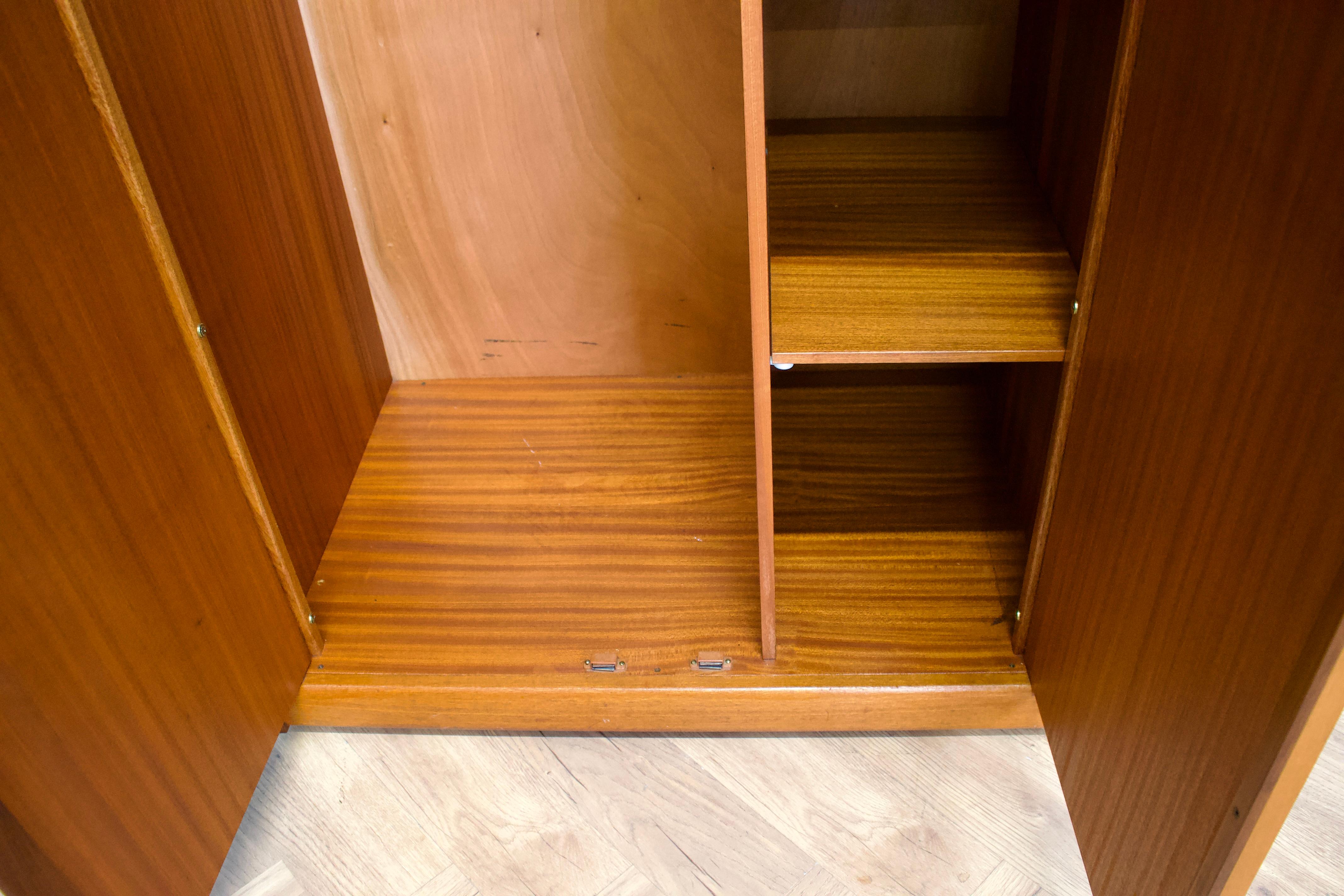 Mid Century Teak Double Door Wardrobe from Elliots of Newbury 1960s 1